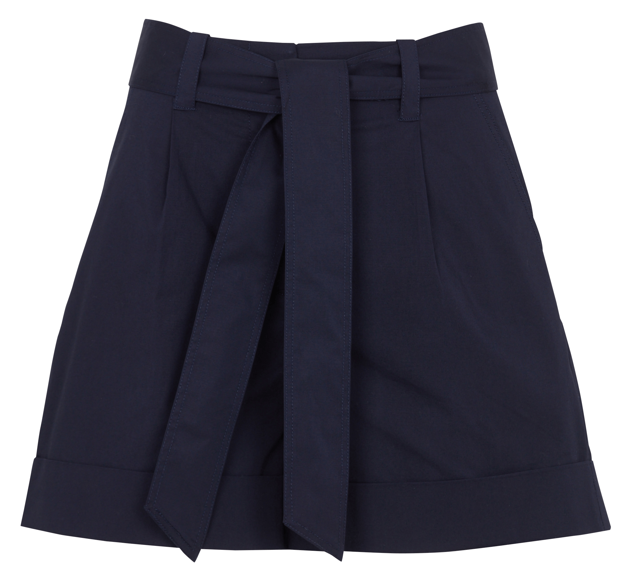 Short ancho de mezcla de algodón ZAPA Azul