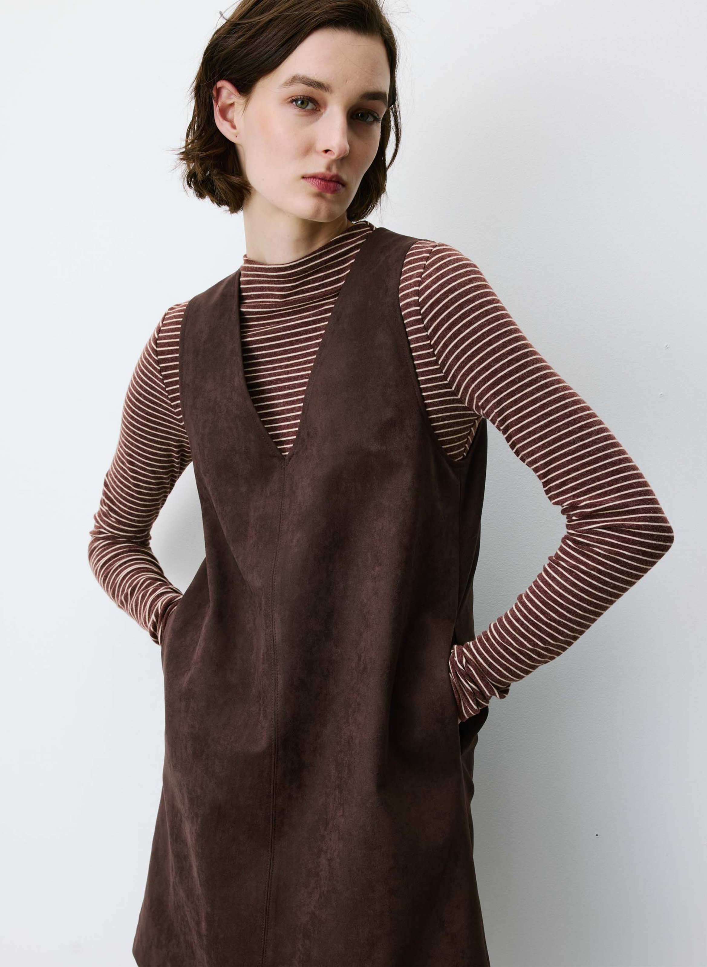 Short loose-fit dress GRACE ET MILA Brown