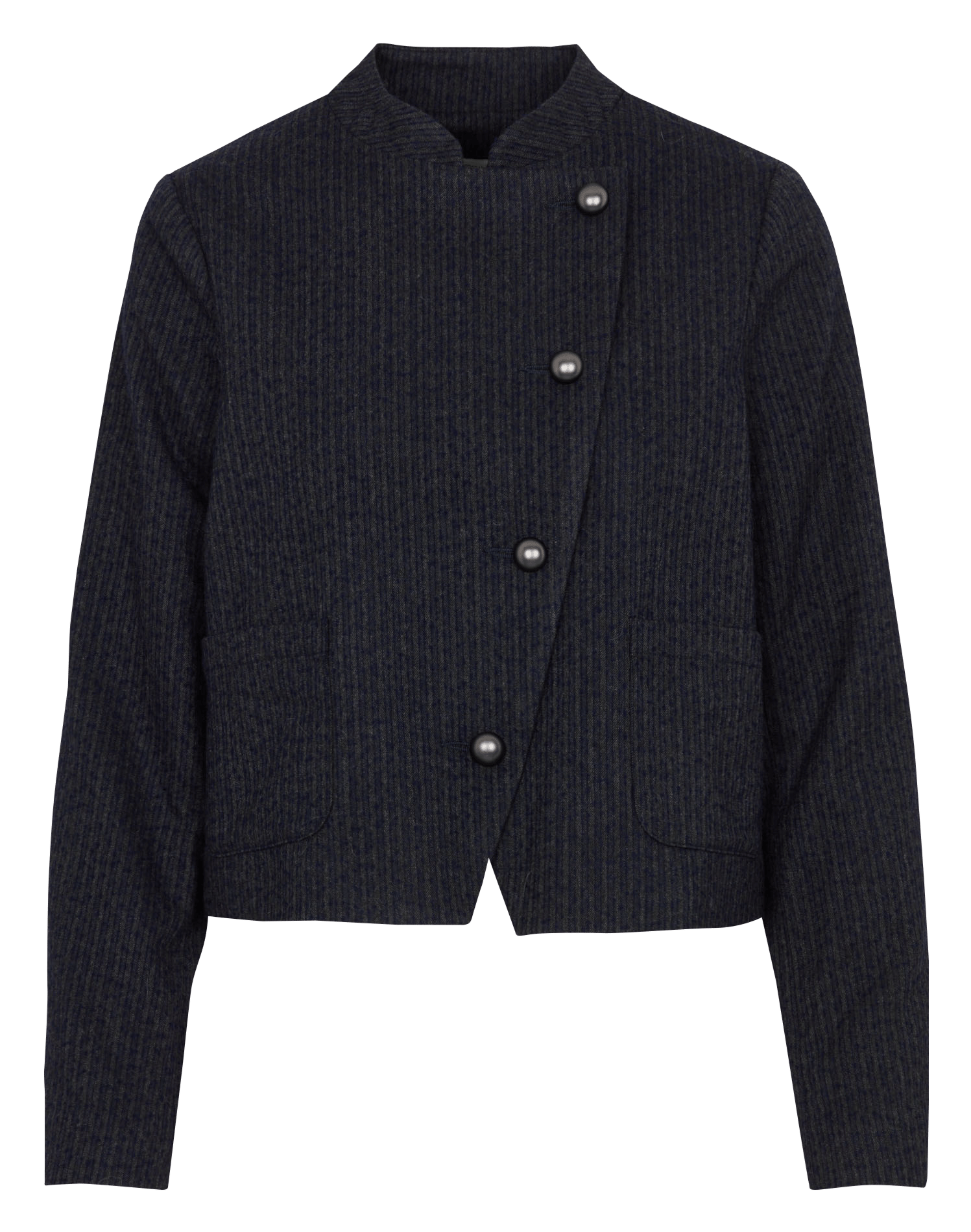 Short Striped Straight Jacket LA FEE MARABOUTEE Grey