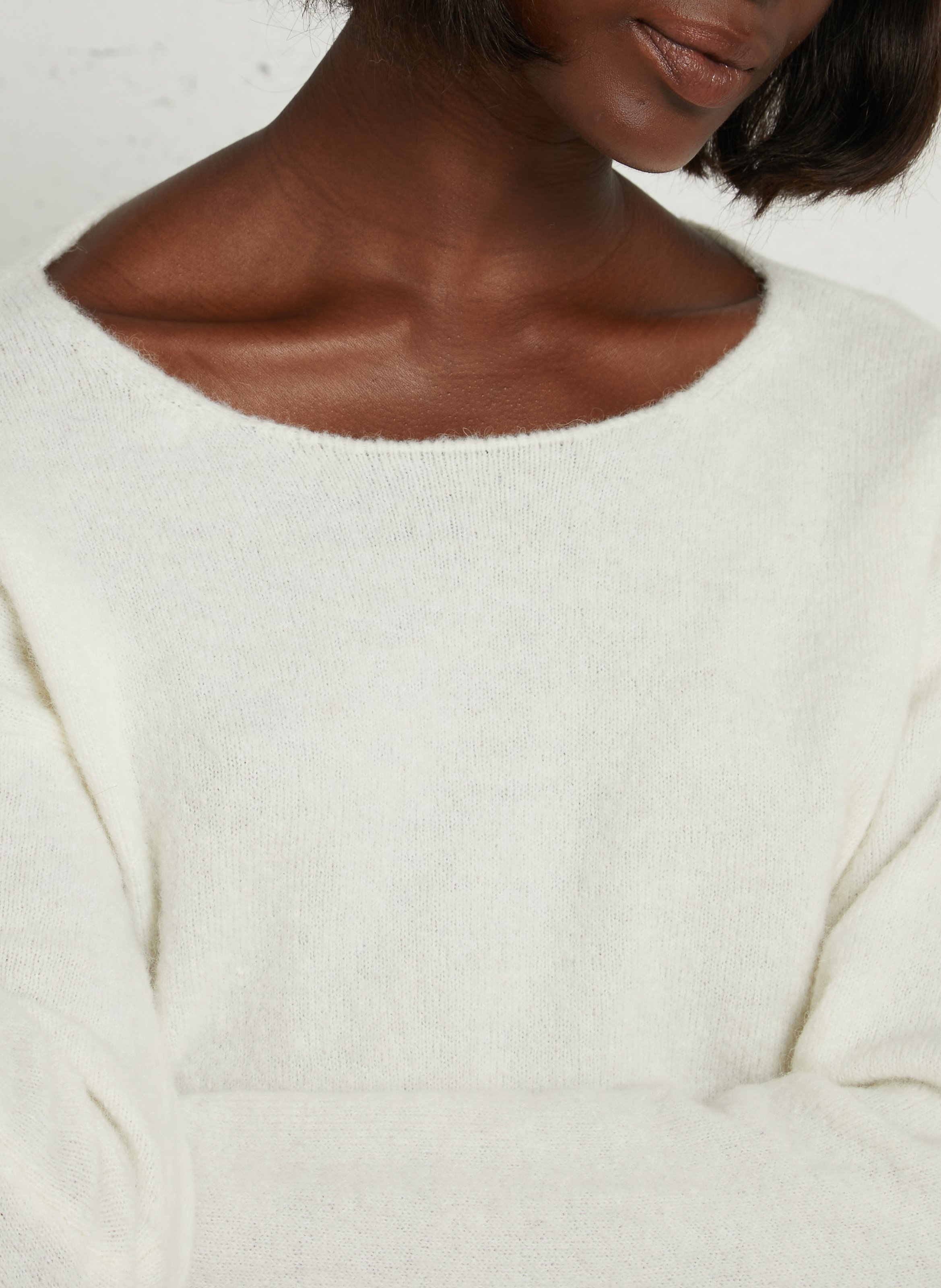 Oversized wool-blend sweater MAISON ANJE White