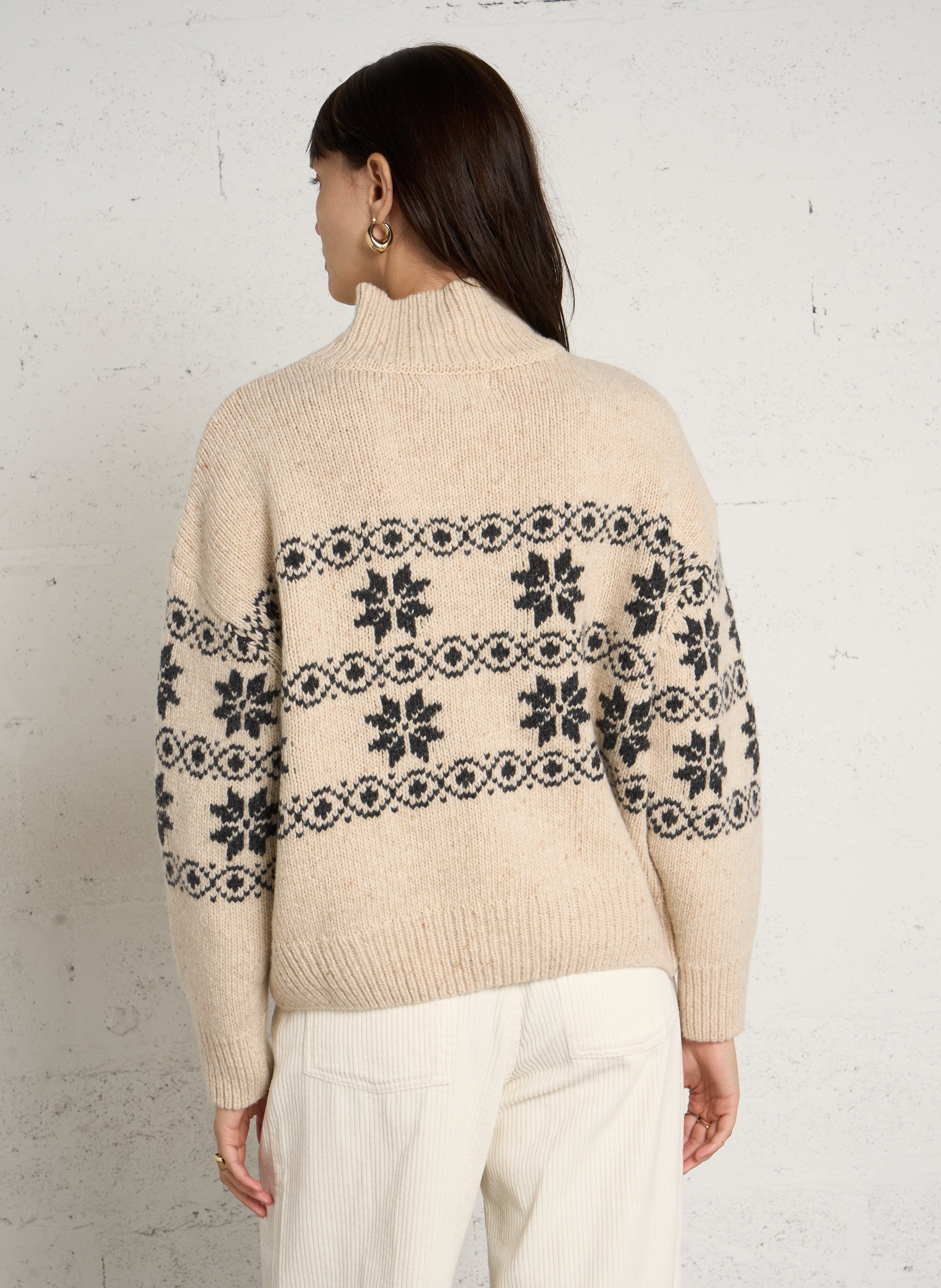 Oversized wool-blend sweater THE NEW SOCIETY Beige