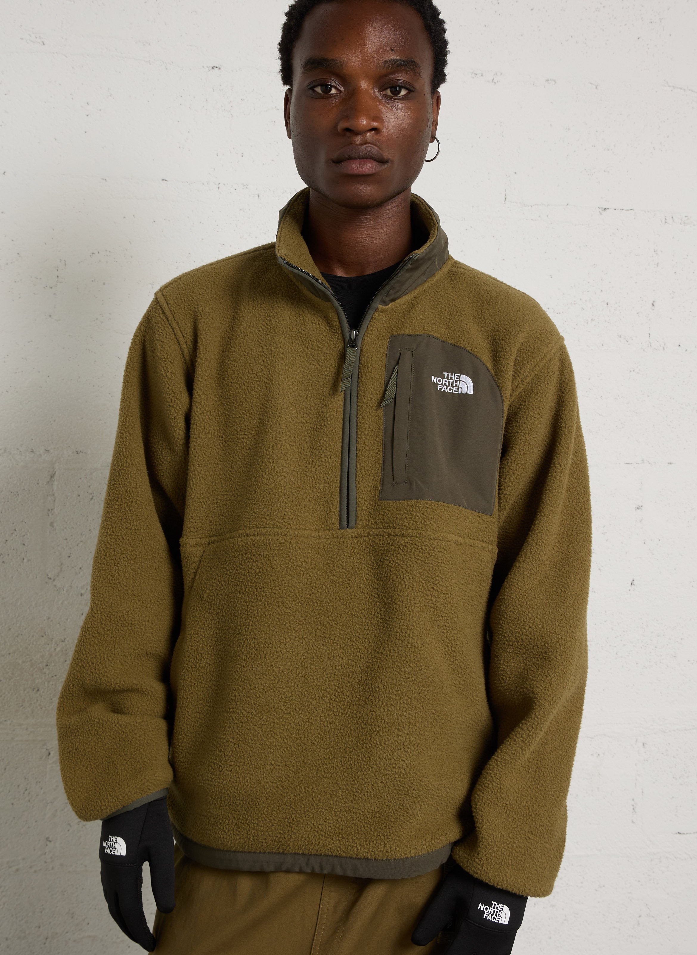 Oversized high-neck fleece THE NORTH FACE Khaki