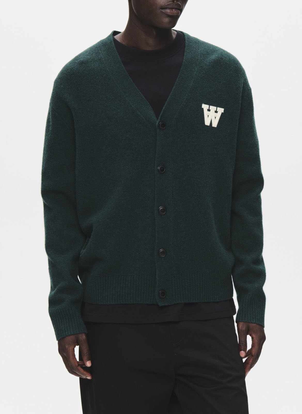 Straight wool cardigan WOOD WOOD Green
