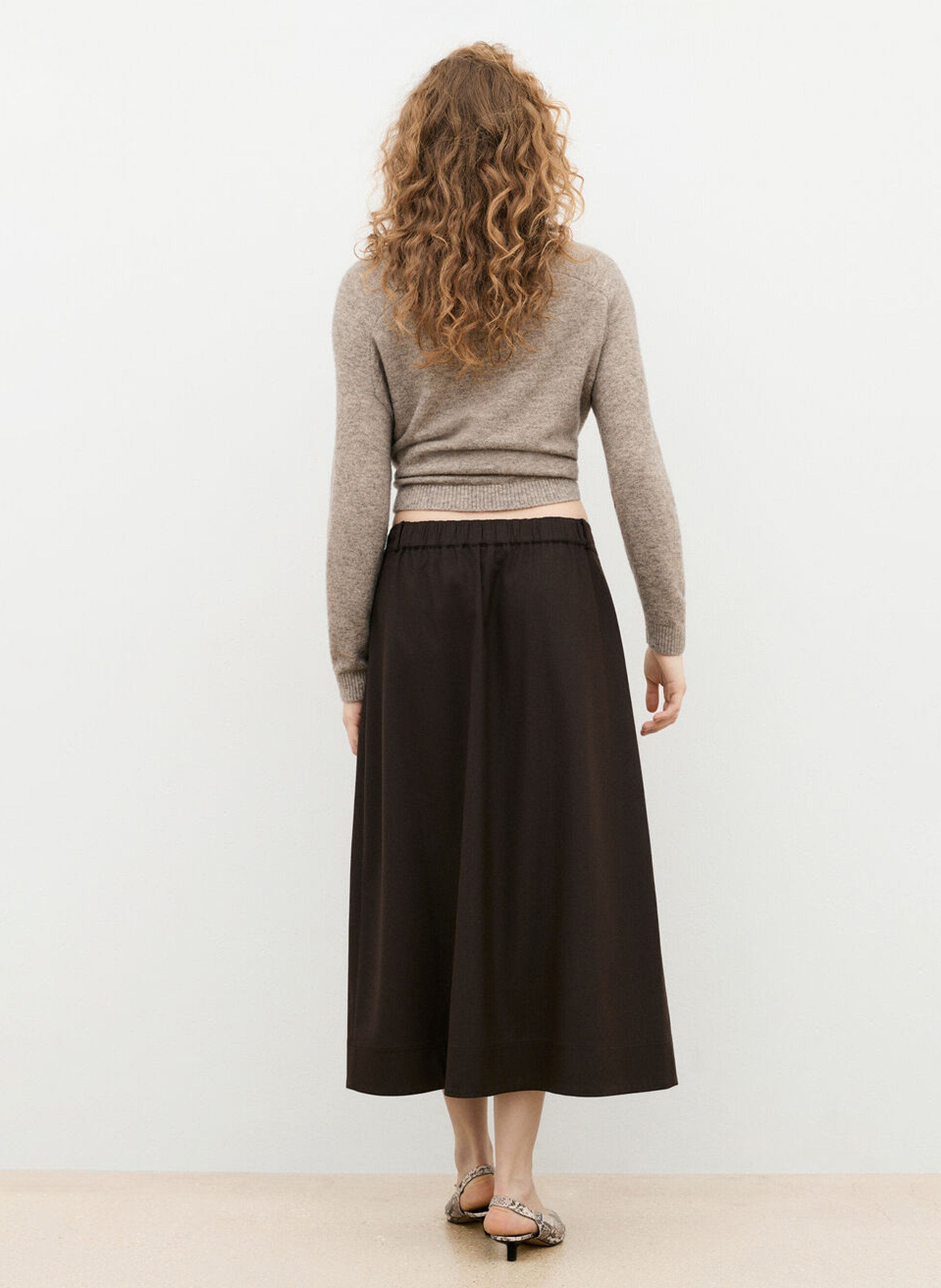 Jupe longue évasée | Marron CAROLL Femme