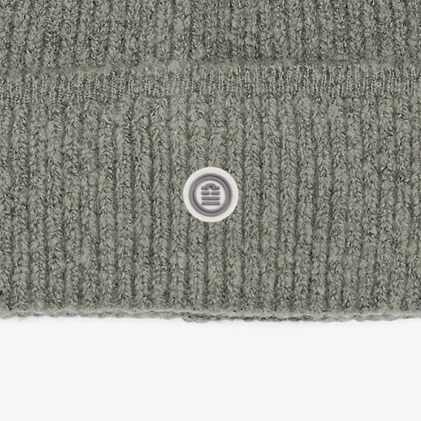 Ribbed knitted beanie in heather grey Serge Blanco SERGE BLANCO Grey