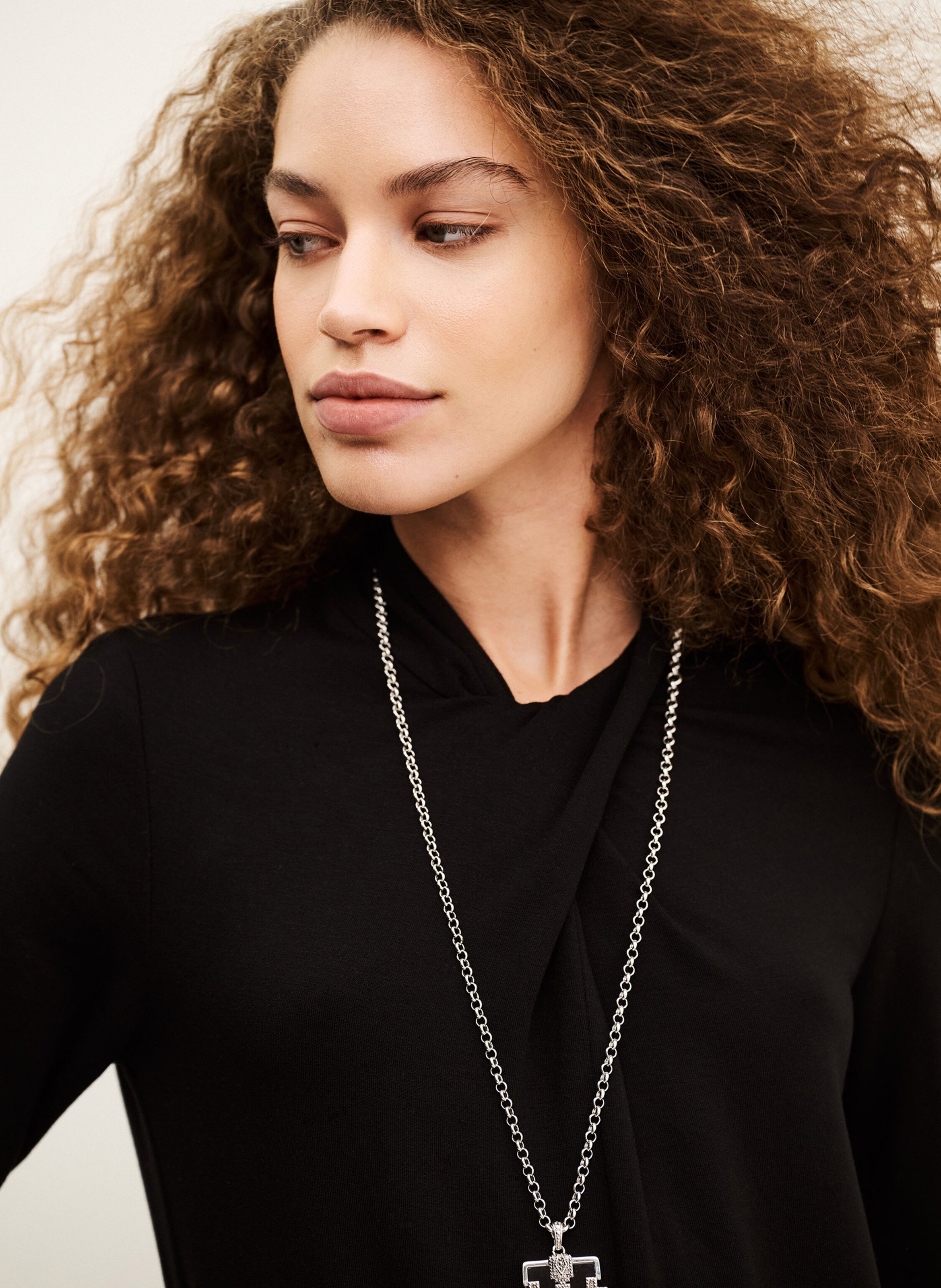 Robe longue drapée unie BA&SH Noir