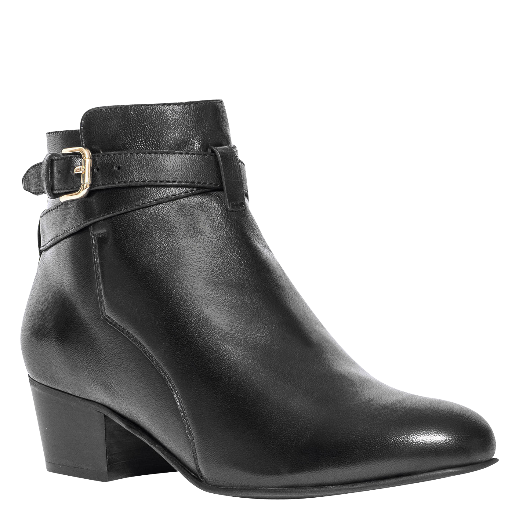 Boots à talon en cuir BOCAGE Noir