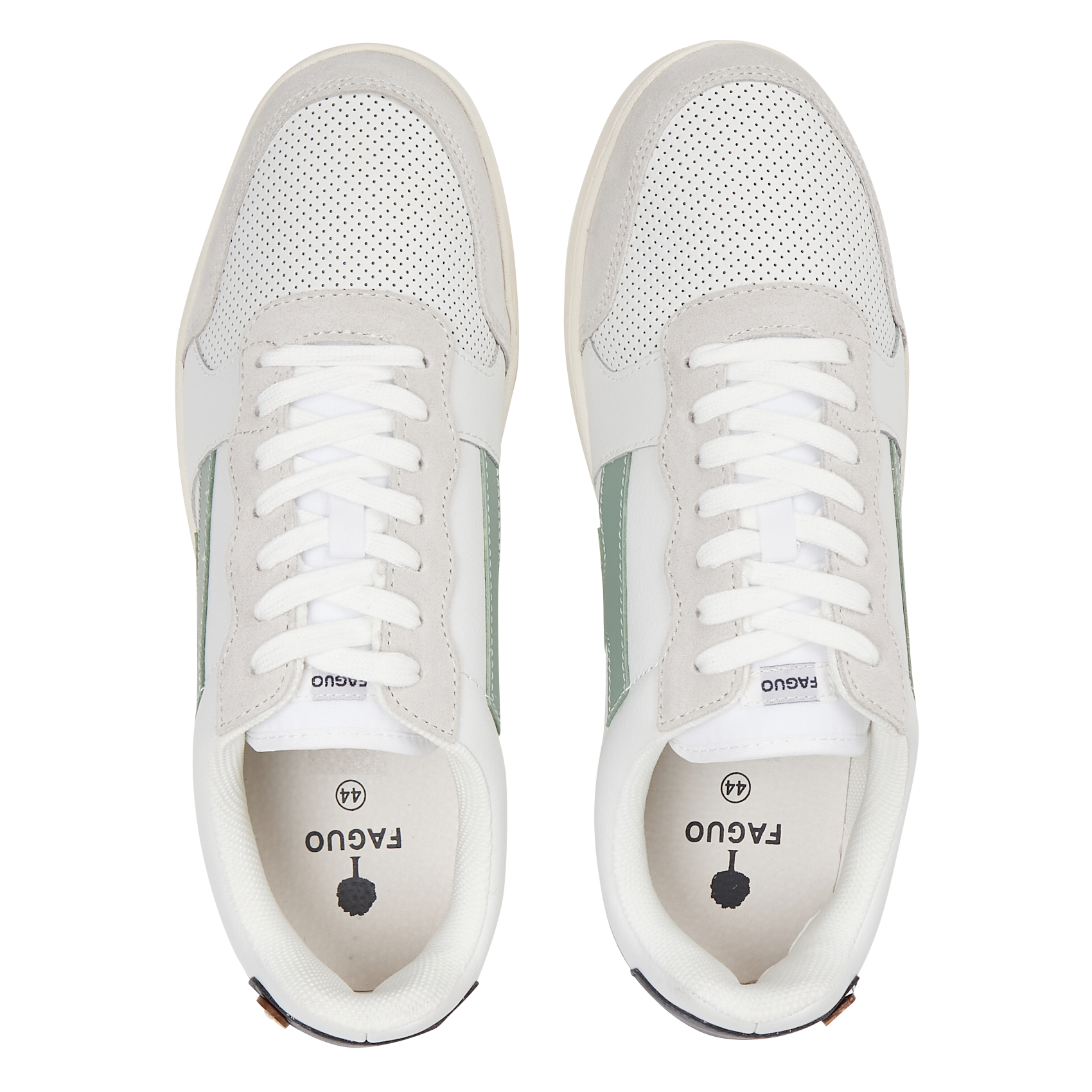 Niedrige Ledersneaker FAGUO Weiss