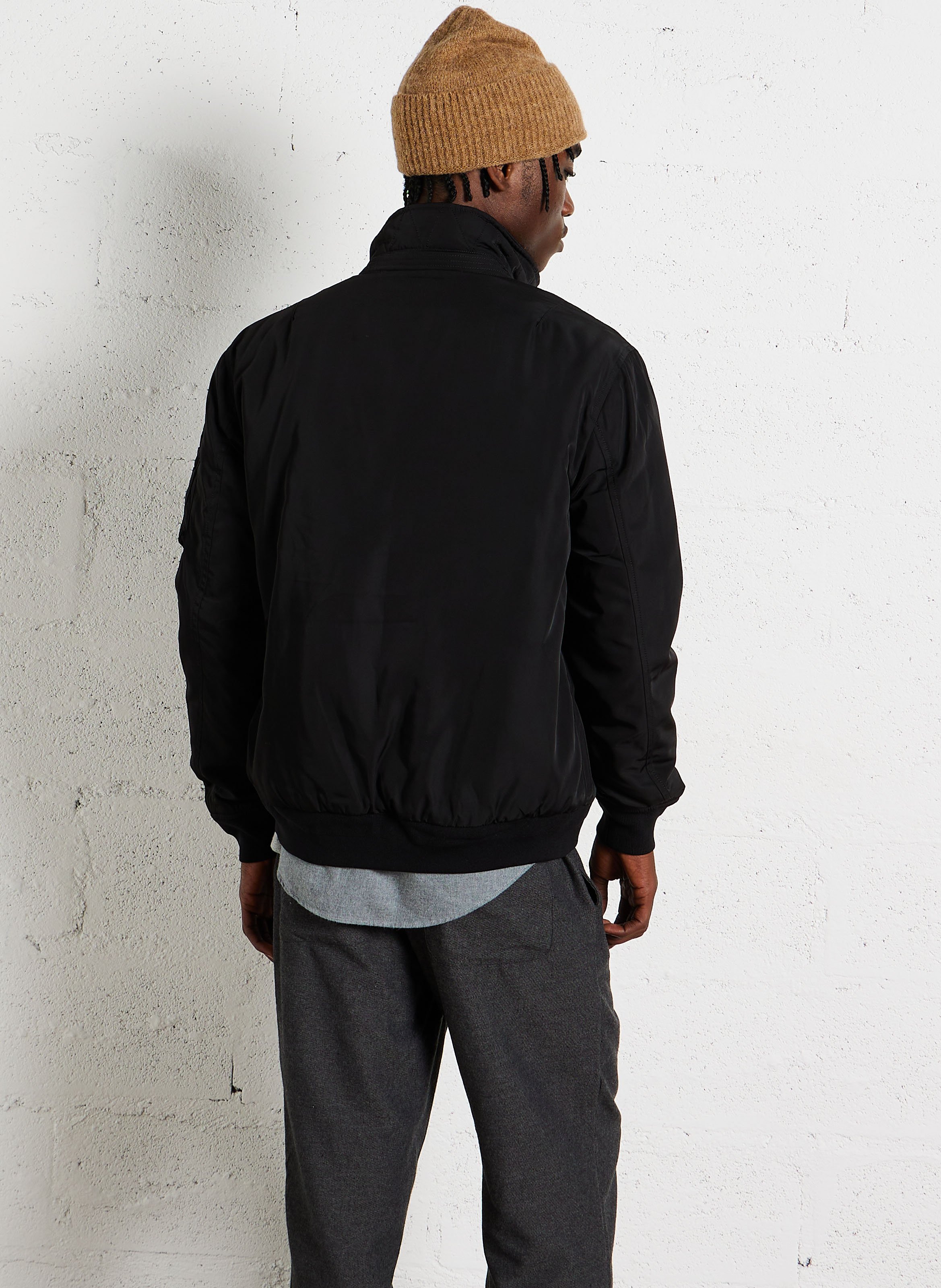 Blouson col à revers droit BOMBERS ORIGINAL Noir