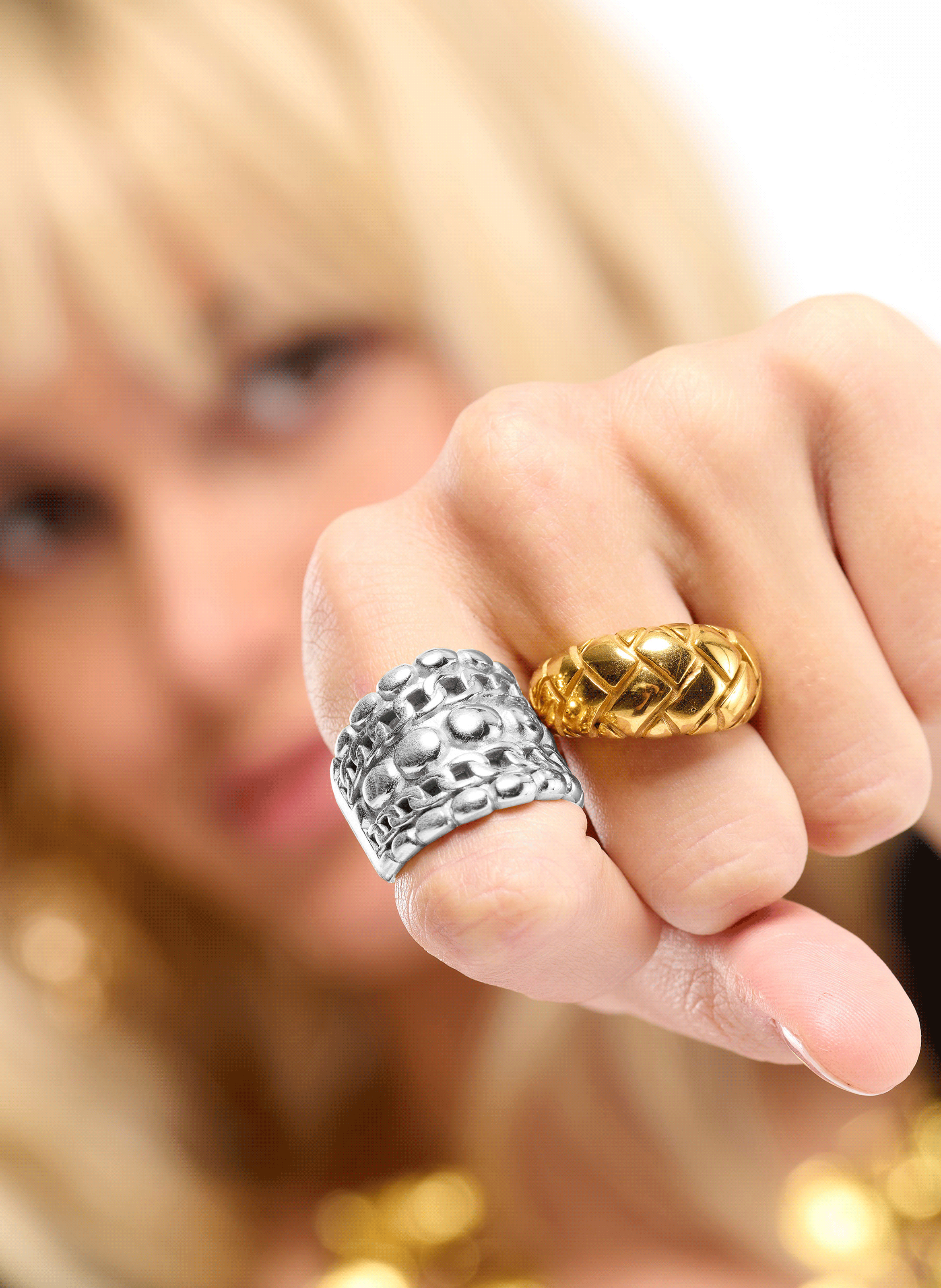 Braided stainless steel ring HIPANEMA Silver