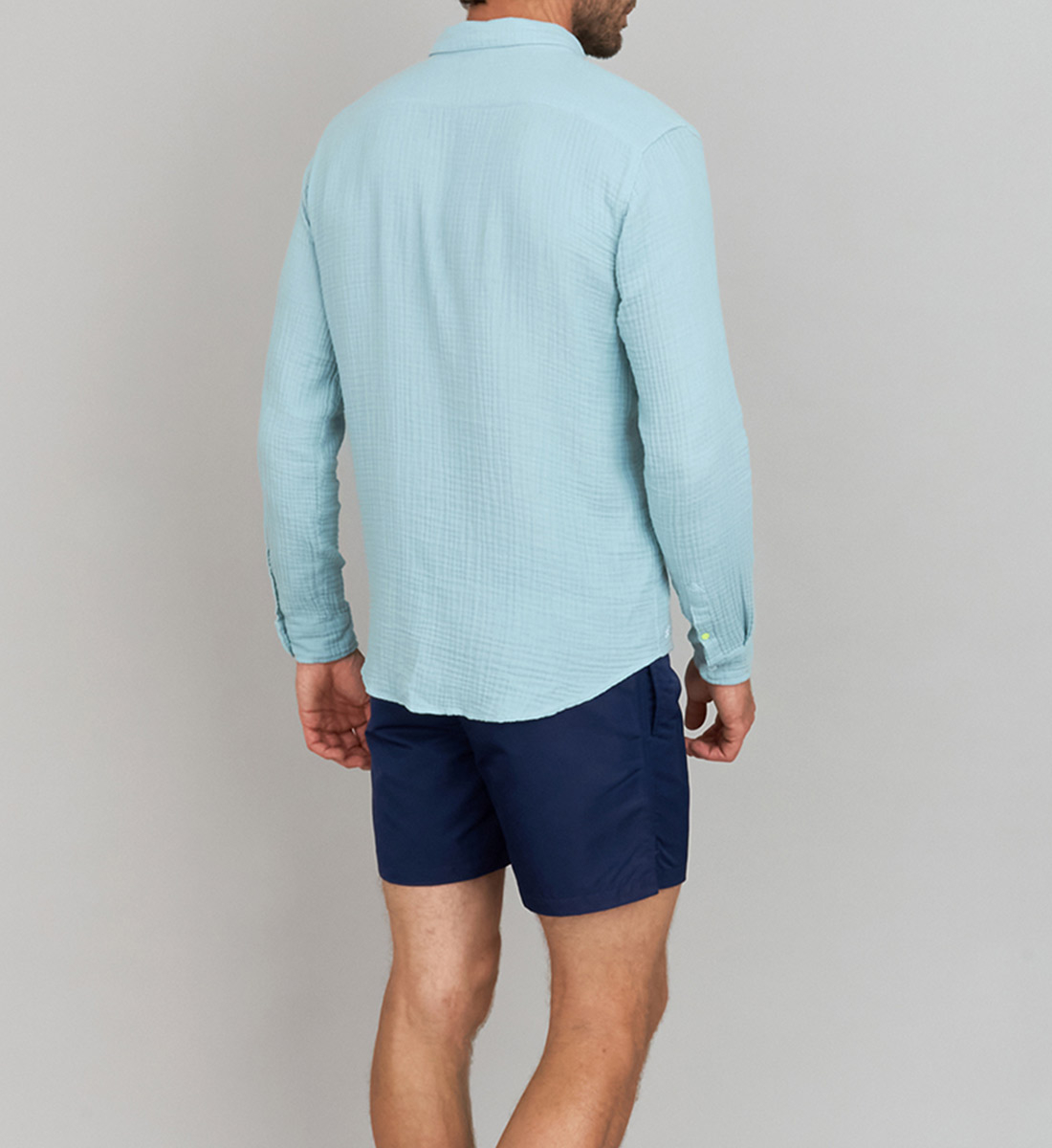 Aqua cotton gauze shirt GILI'S Blue