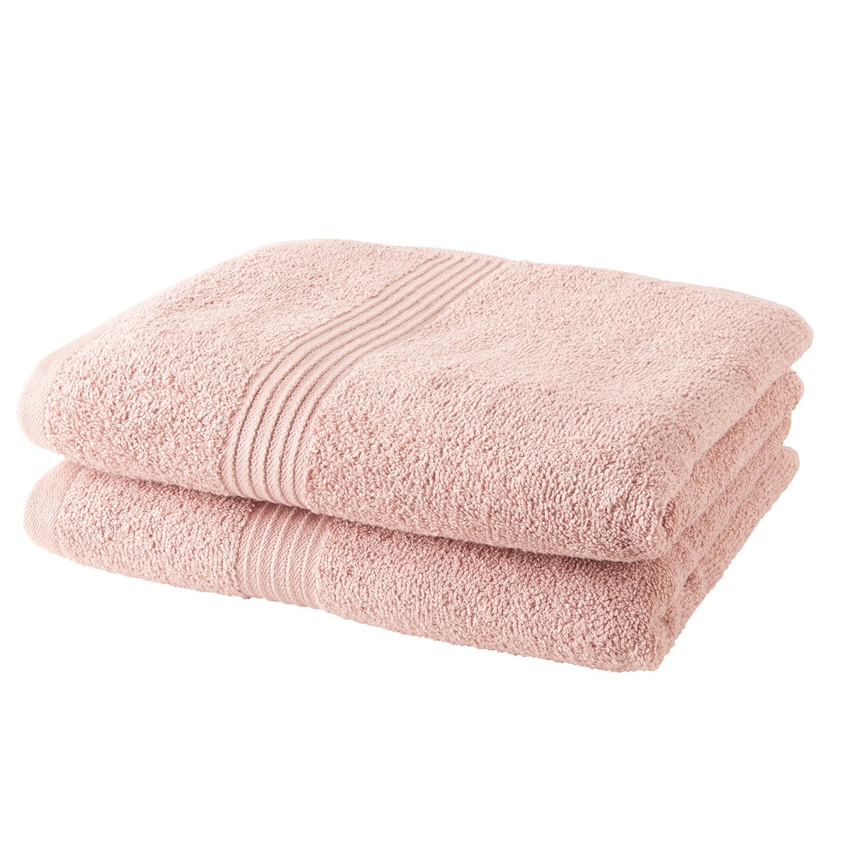 Set of 2 cotton bath towels TODAY LINGE DE MAISON Pink