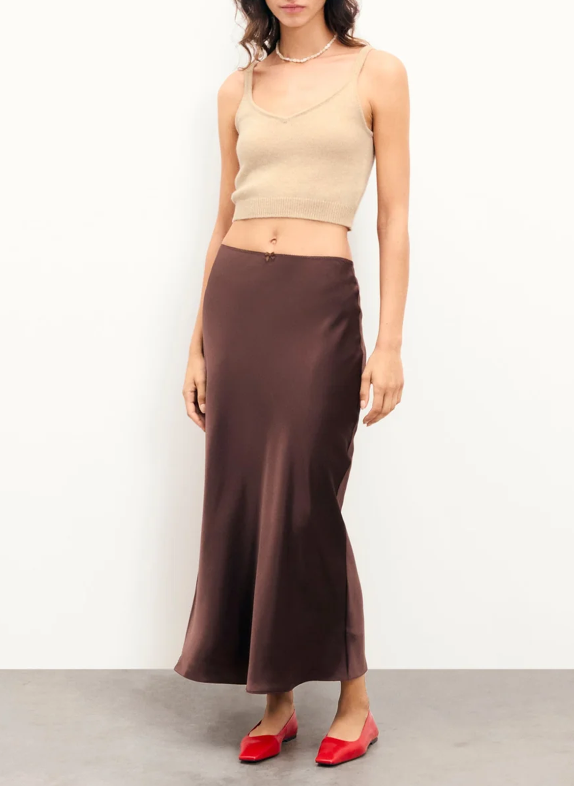 Top droit en cachemire FROM FUTURE Beige