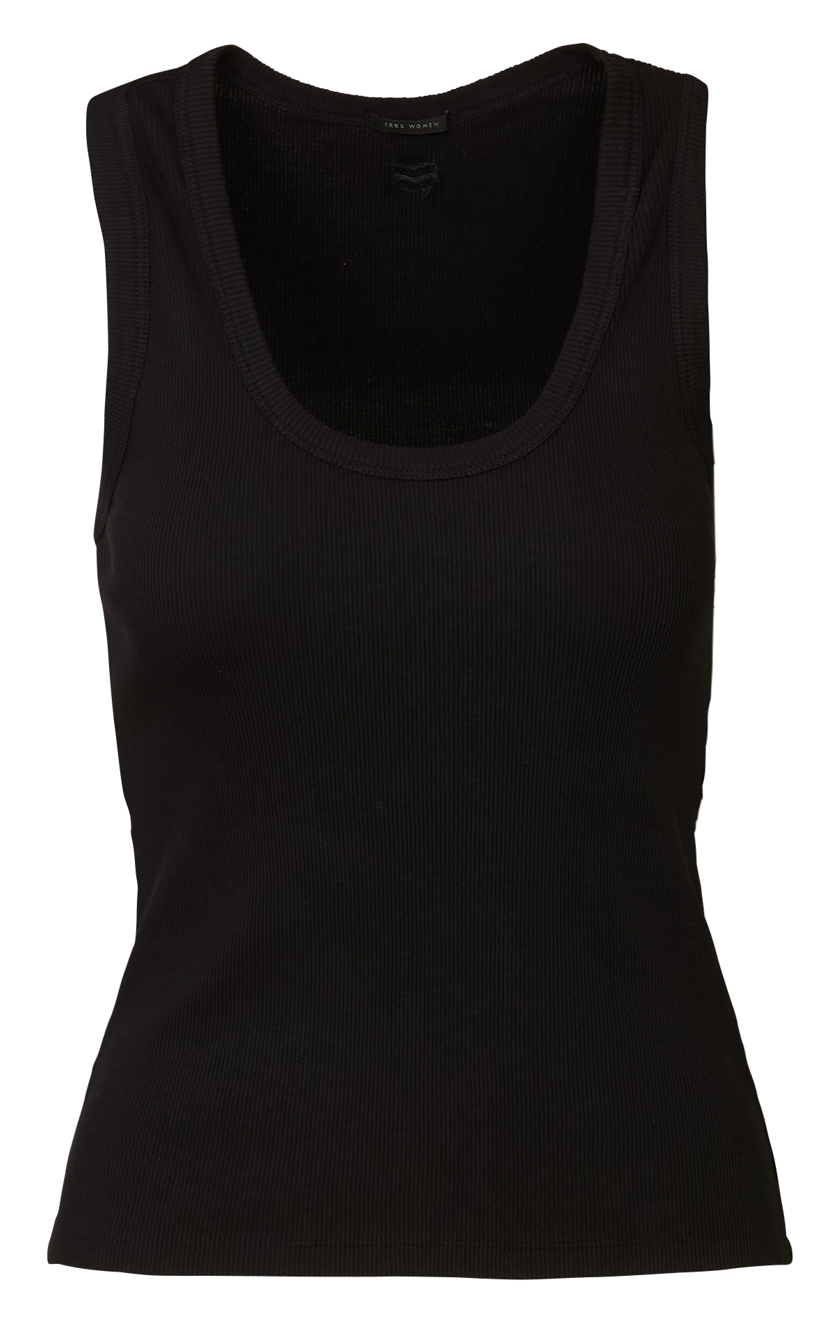 Basic cotton sleeveless top IKKS Black