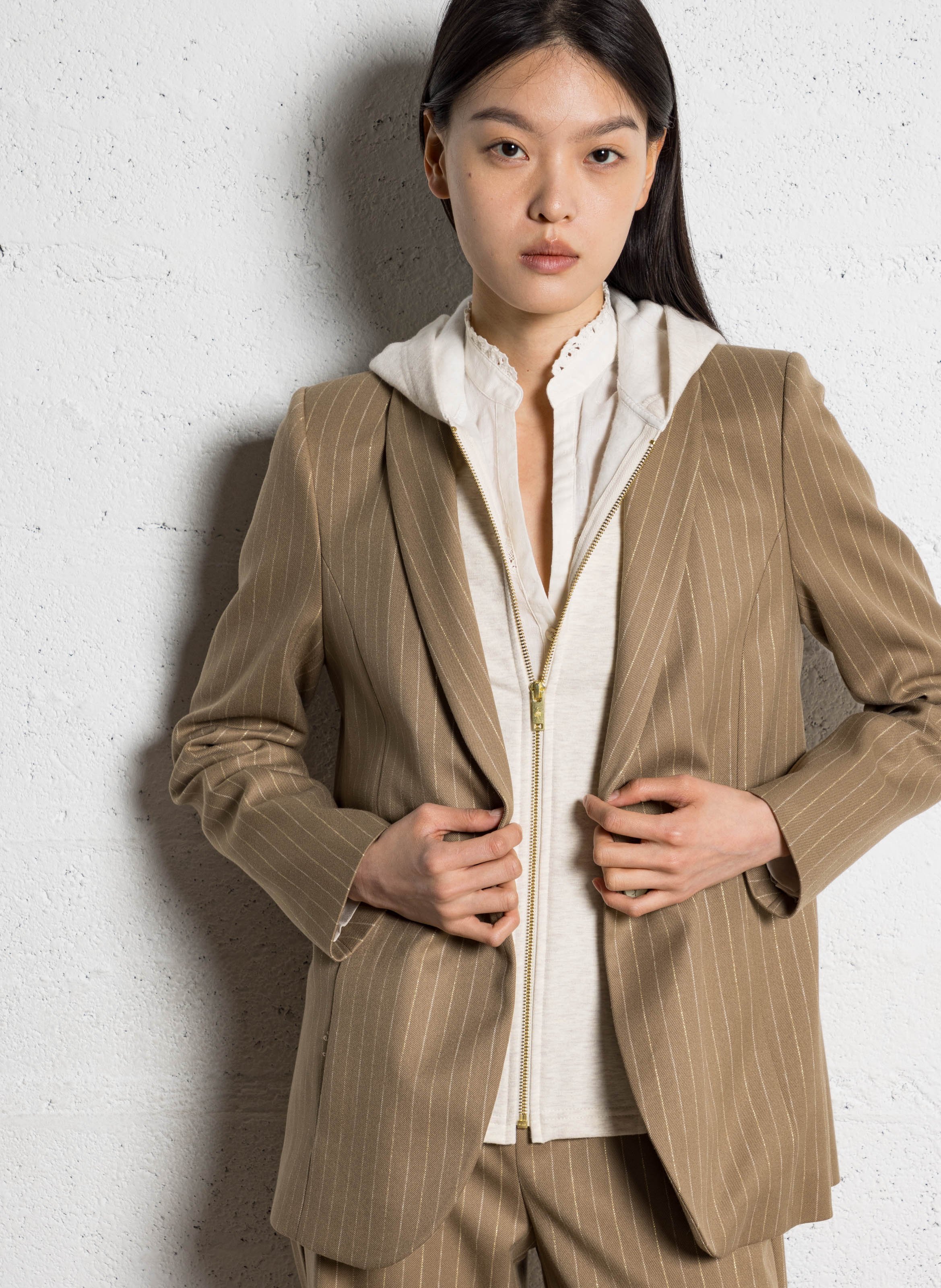 Veste de tailleur ajustée  ONE STEP Marron