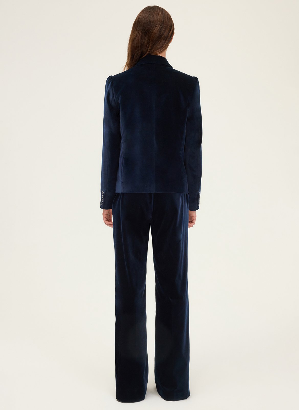 Veste de tailleur en velours PABLO Bleu