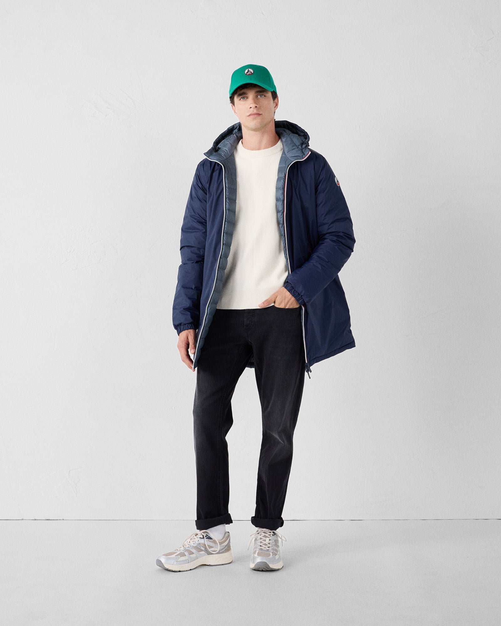 Reversible long jacket navy/bluestone Assen JOTT Blue