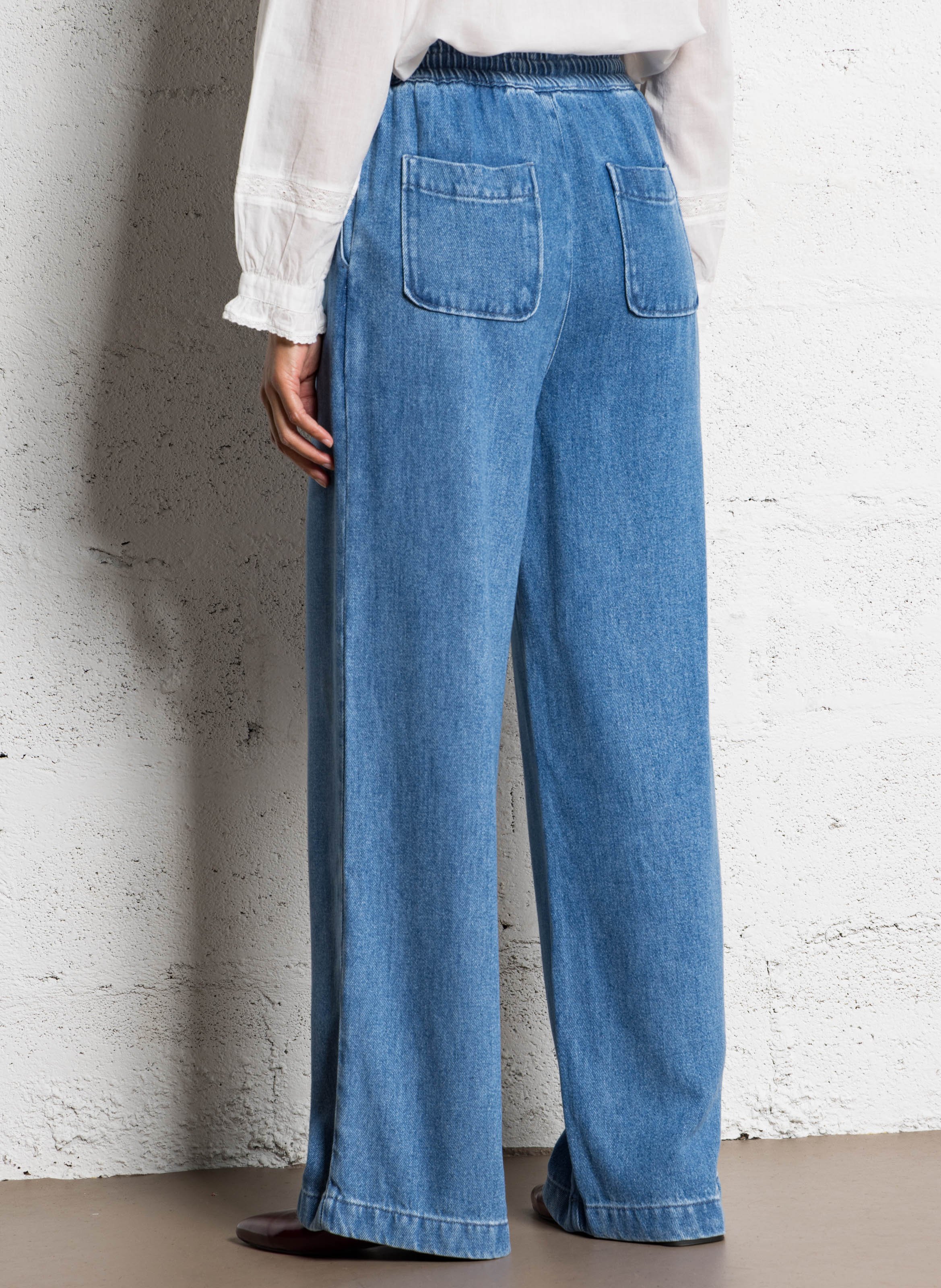 Jean large DES PETITS HAUTS Bleu