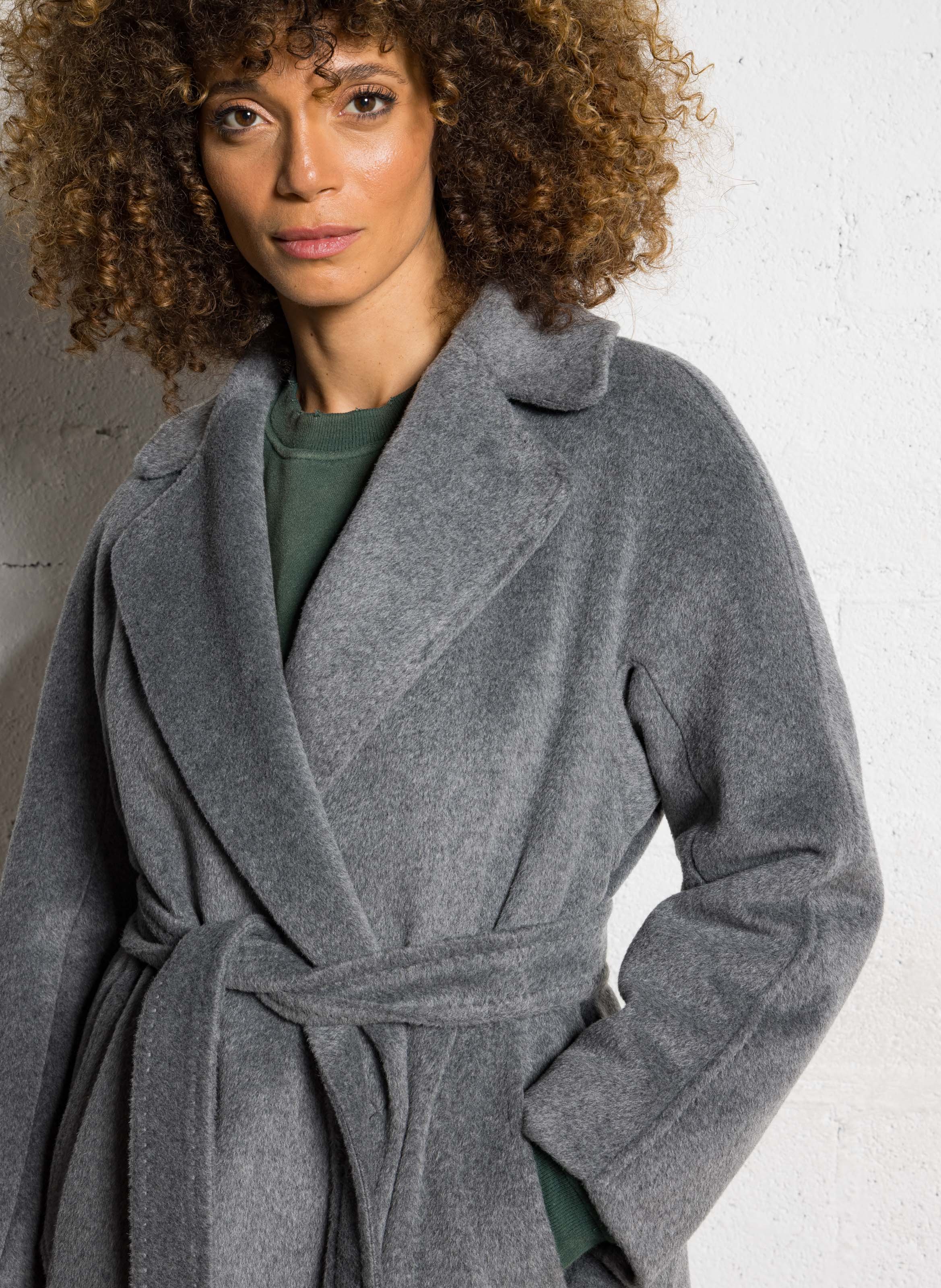 Manteau oversize en laine mélangée MAX MARA WEEK END Argent