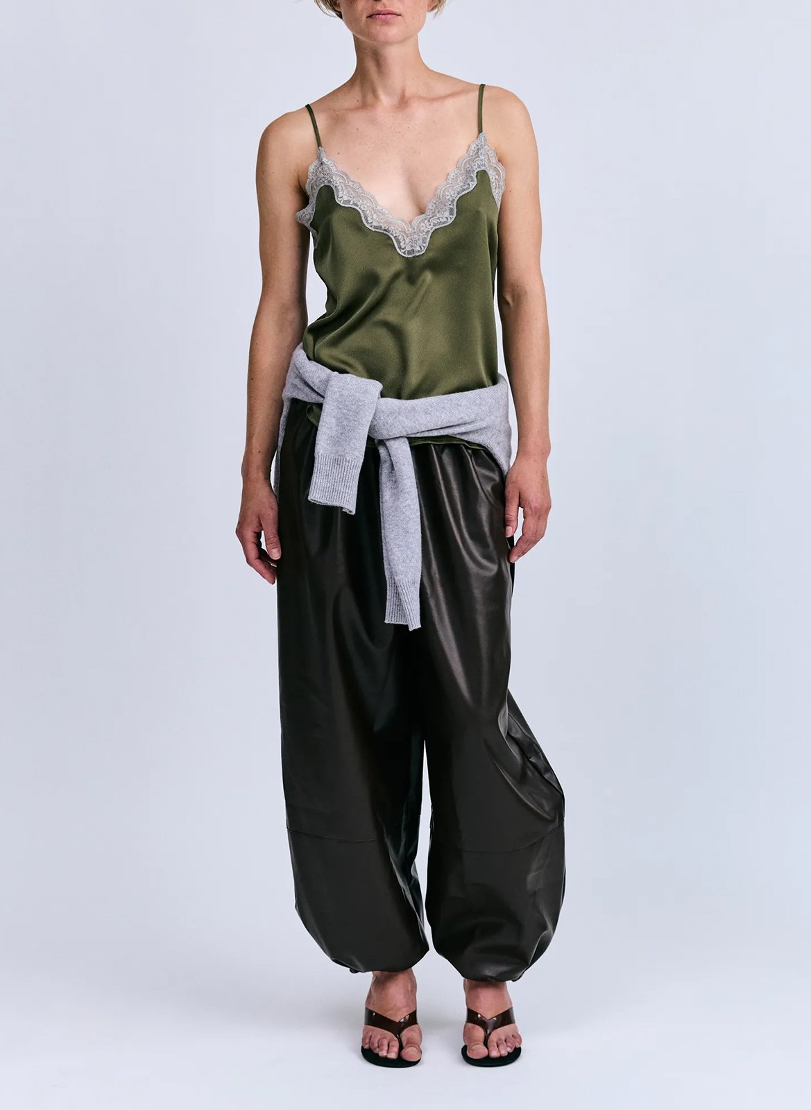 Caraco satiné LOVE STORIES Vert