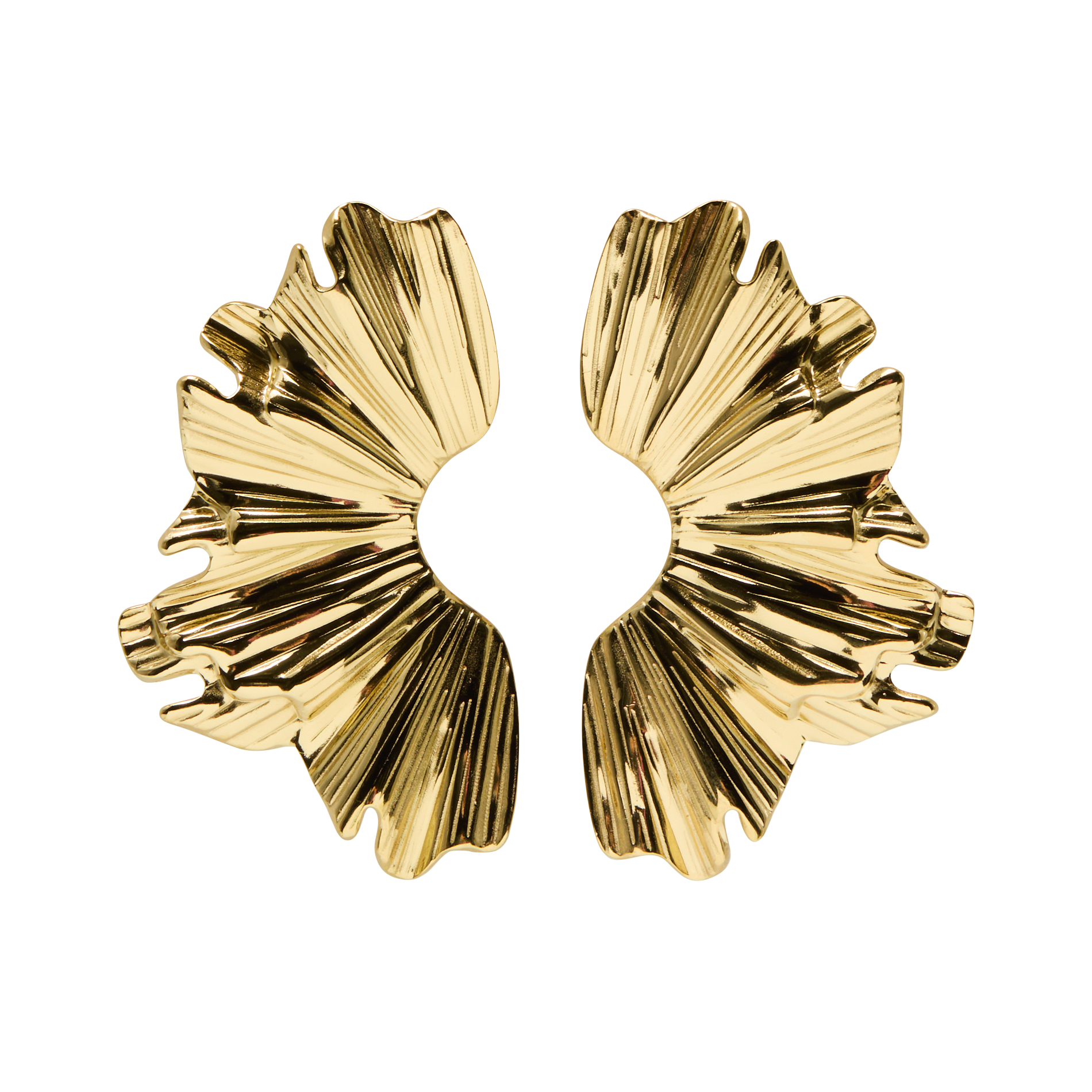 Boucles d'oreilles demi cercle LA FEE MARABOUTEE Jaune