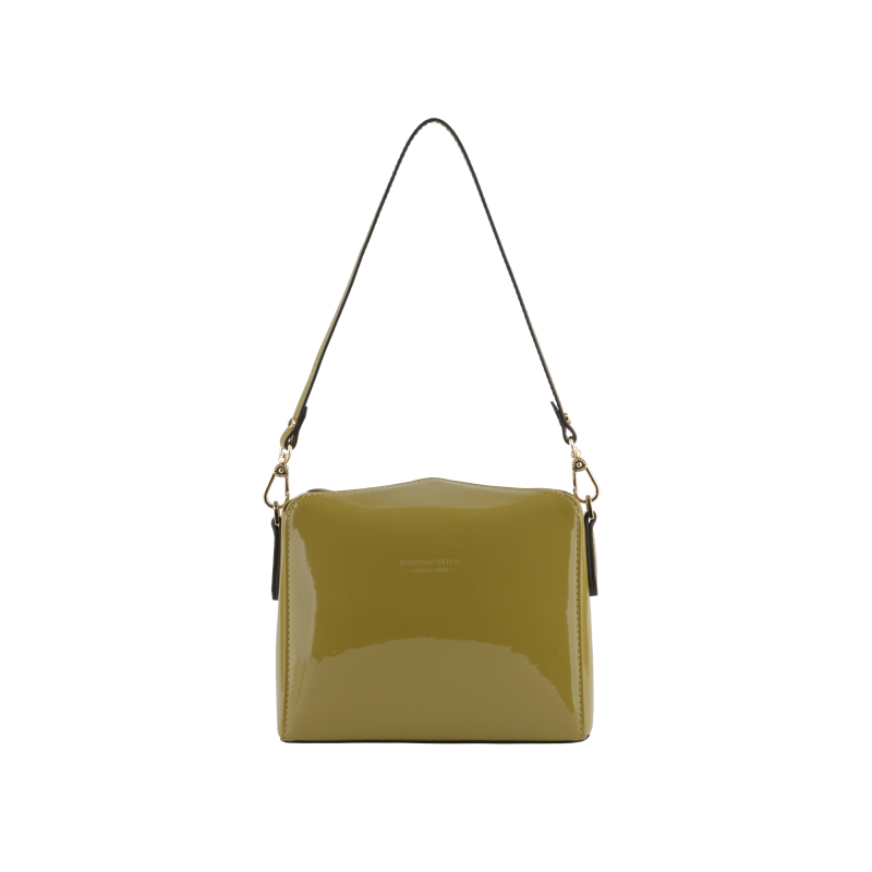 Shoulder bag - synthetic and leather POURCHET Khaki