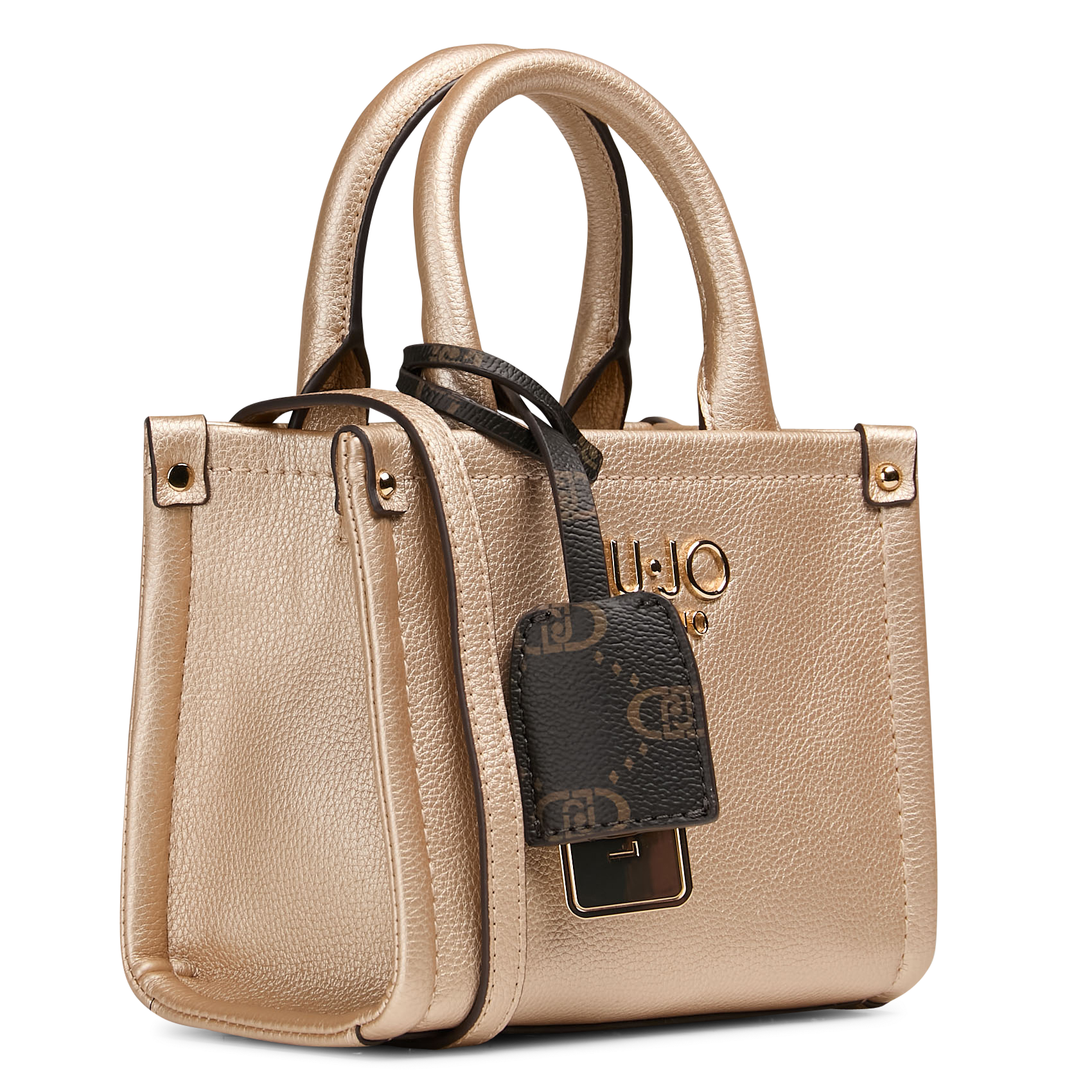 Mini sac à main effet cuir grainé LIU JO Doré