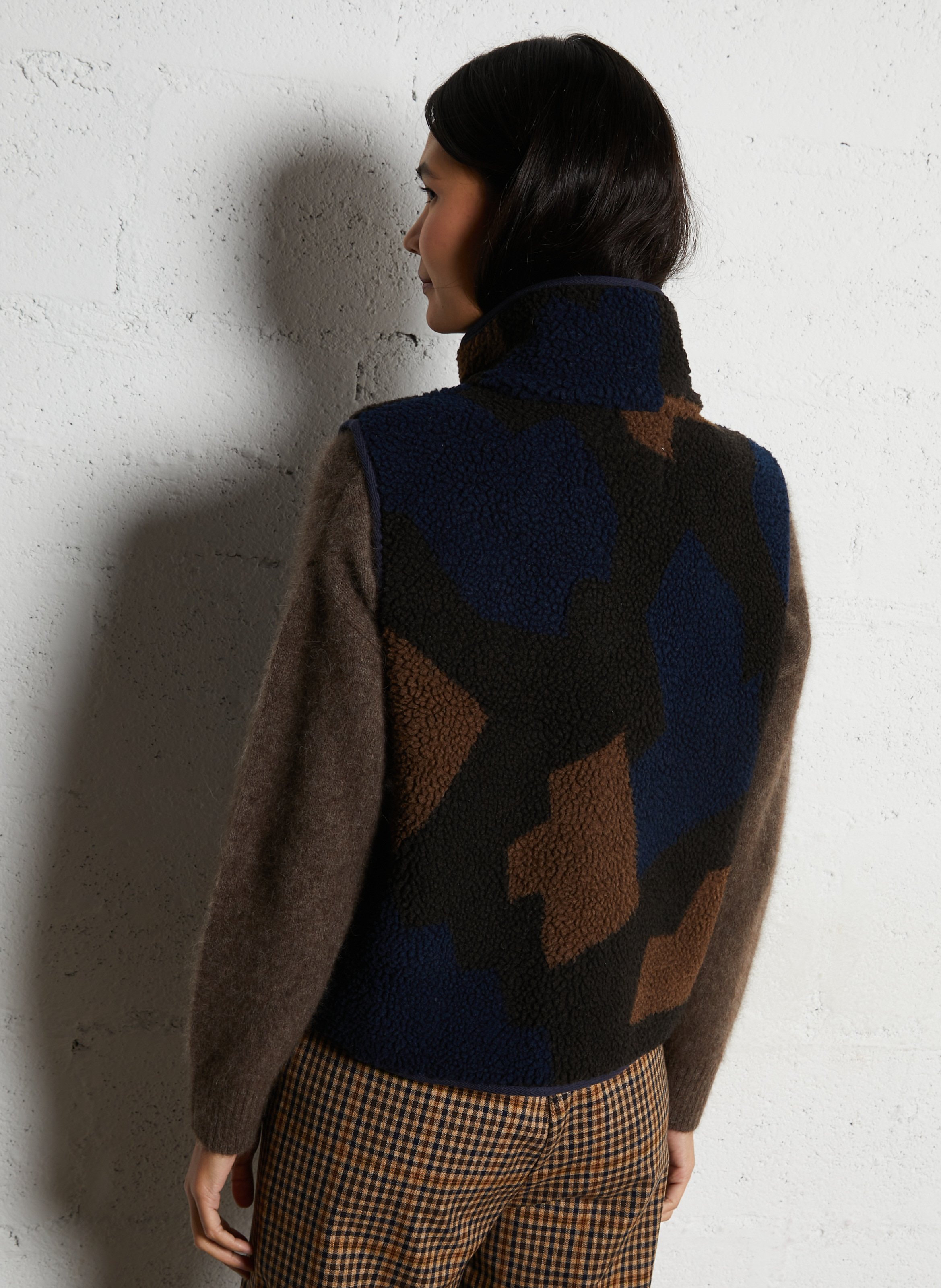 Veste col montant polaire THE TINY BIG SISTER Multicolore