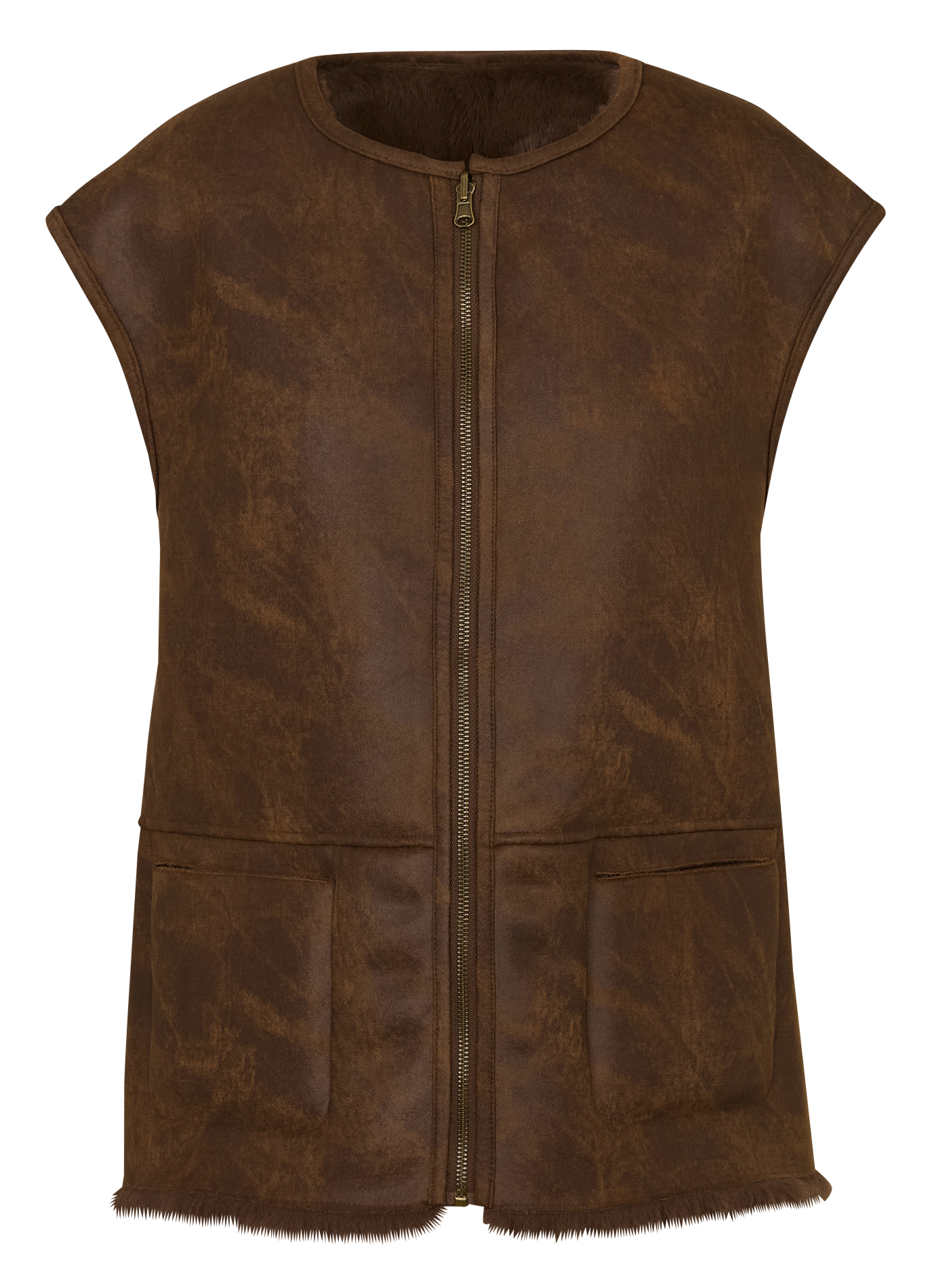 Sleeveless reversible jacket HOD PARIS Brown