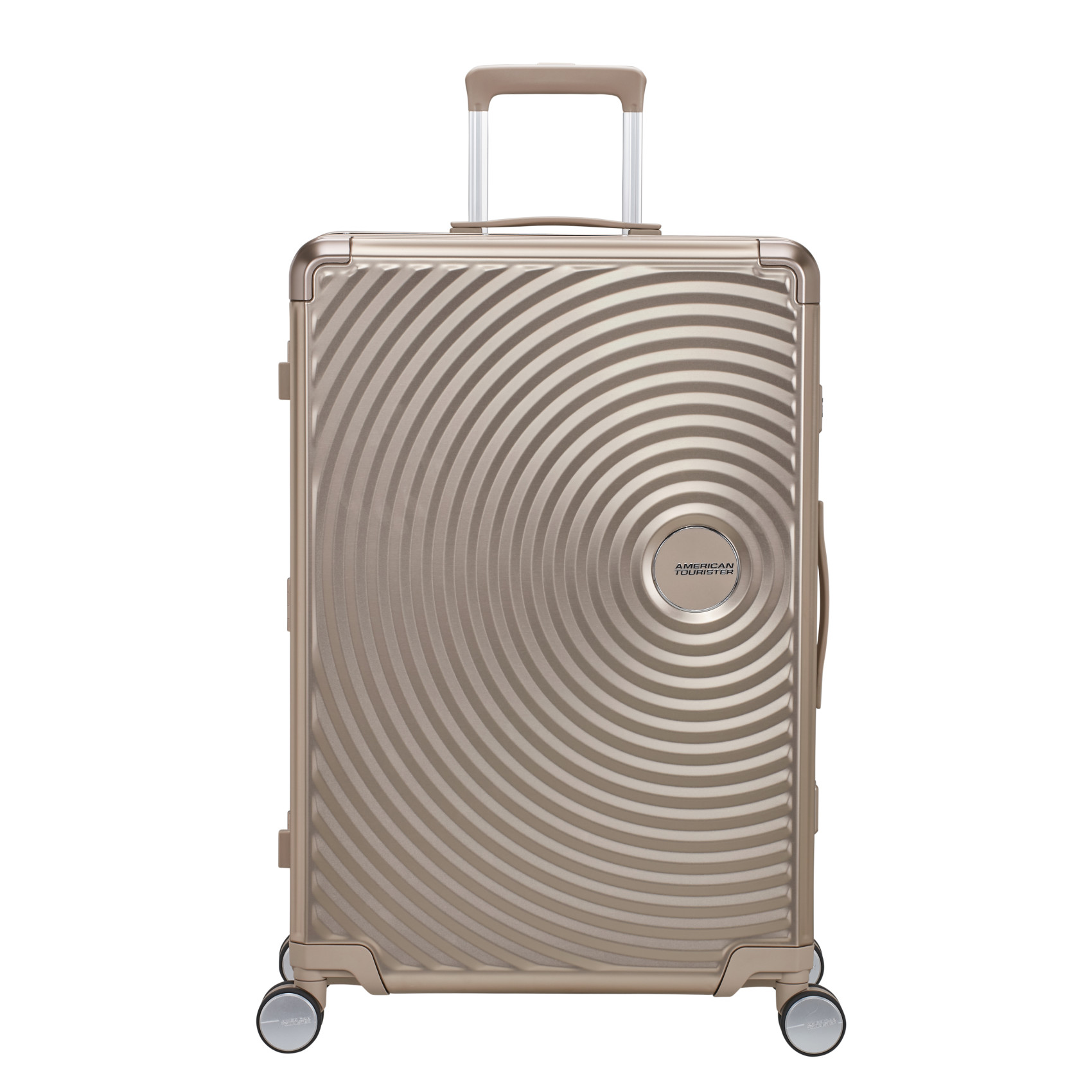 Aluminum suitcase with 4 wheels size L AMERICAN TOURISTER Golden