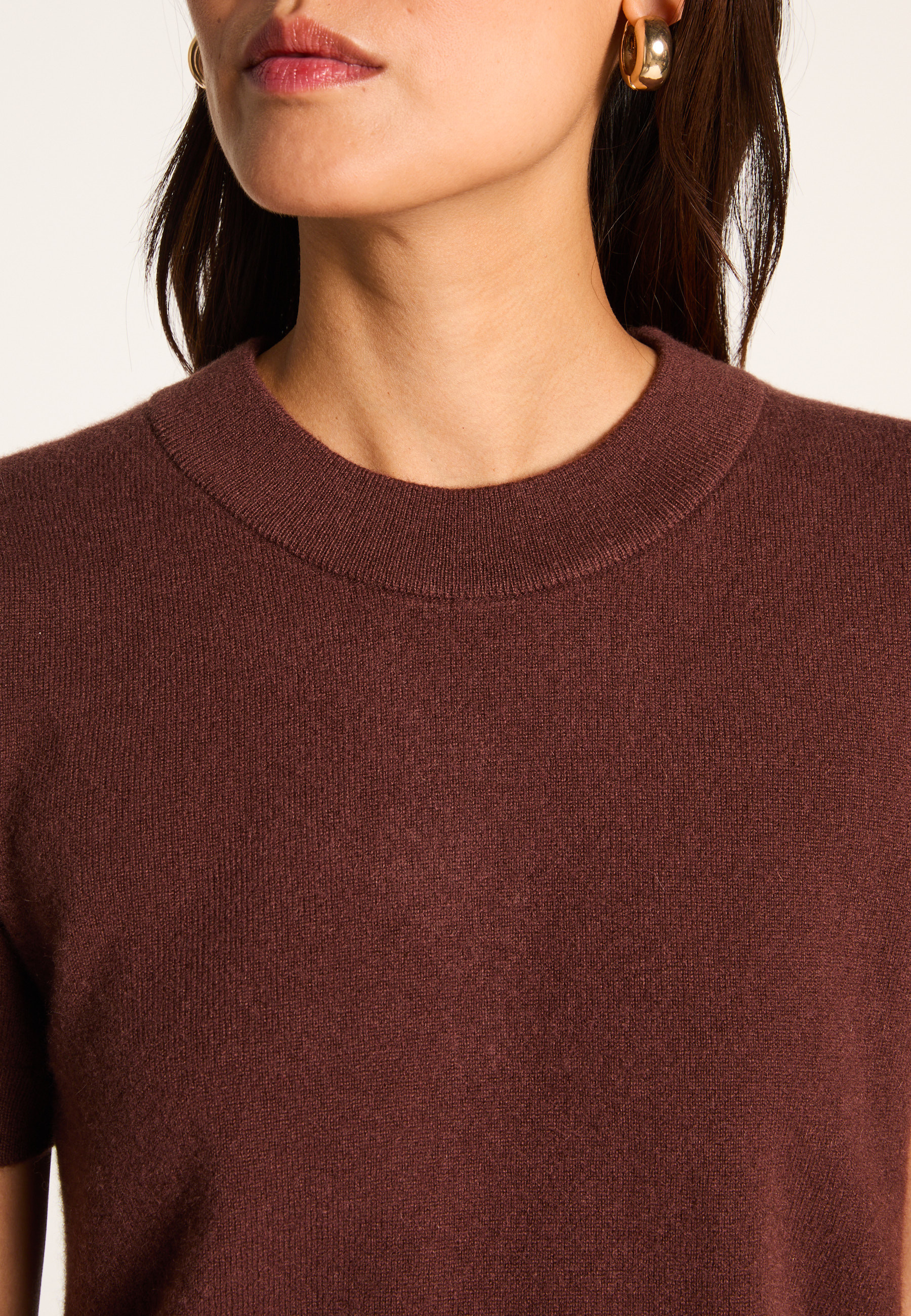 Cashmere T-shirt MAISON MONTAGUT Brown