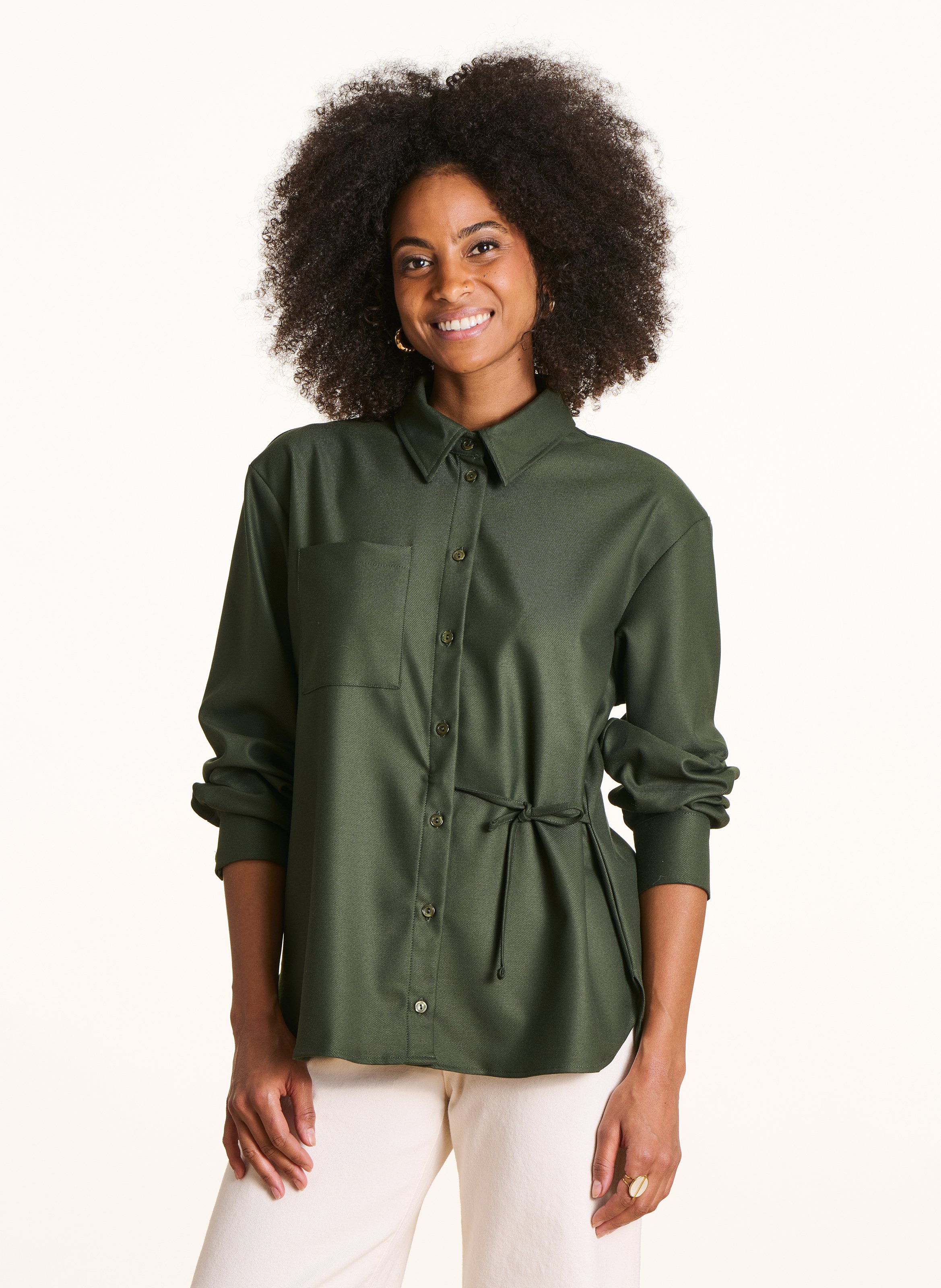 Chemise col classique  LA FEE MARABOUTEE Vert