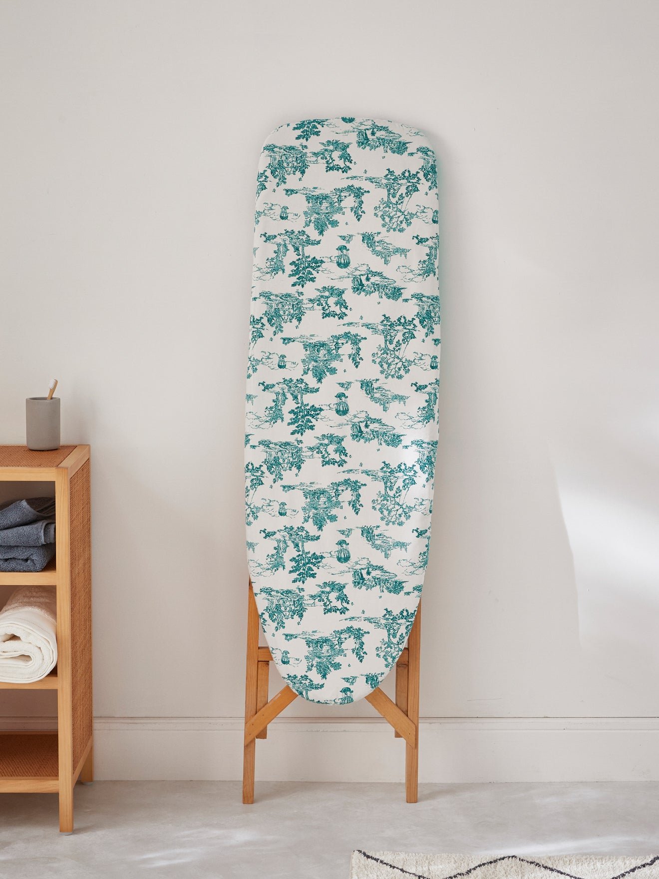 Printed cotton ironing board cover CYRILLUS White
