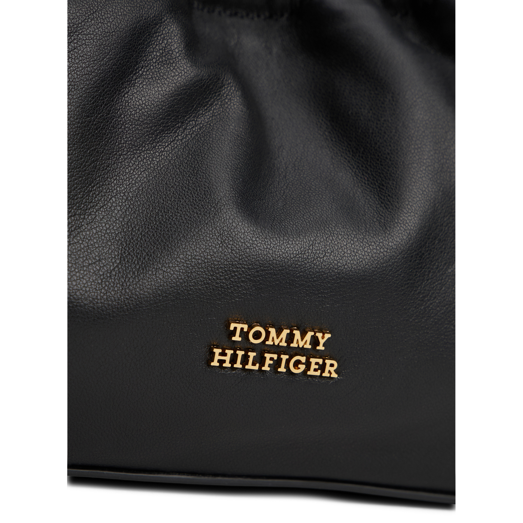 Sac bandoulière en cuir souple TOMMY HILFIGER Noir