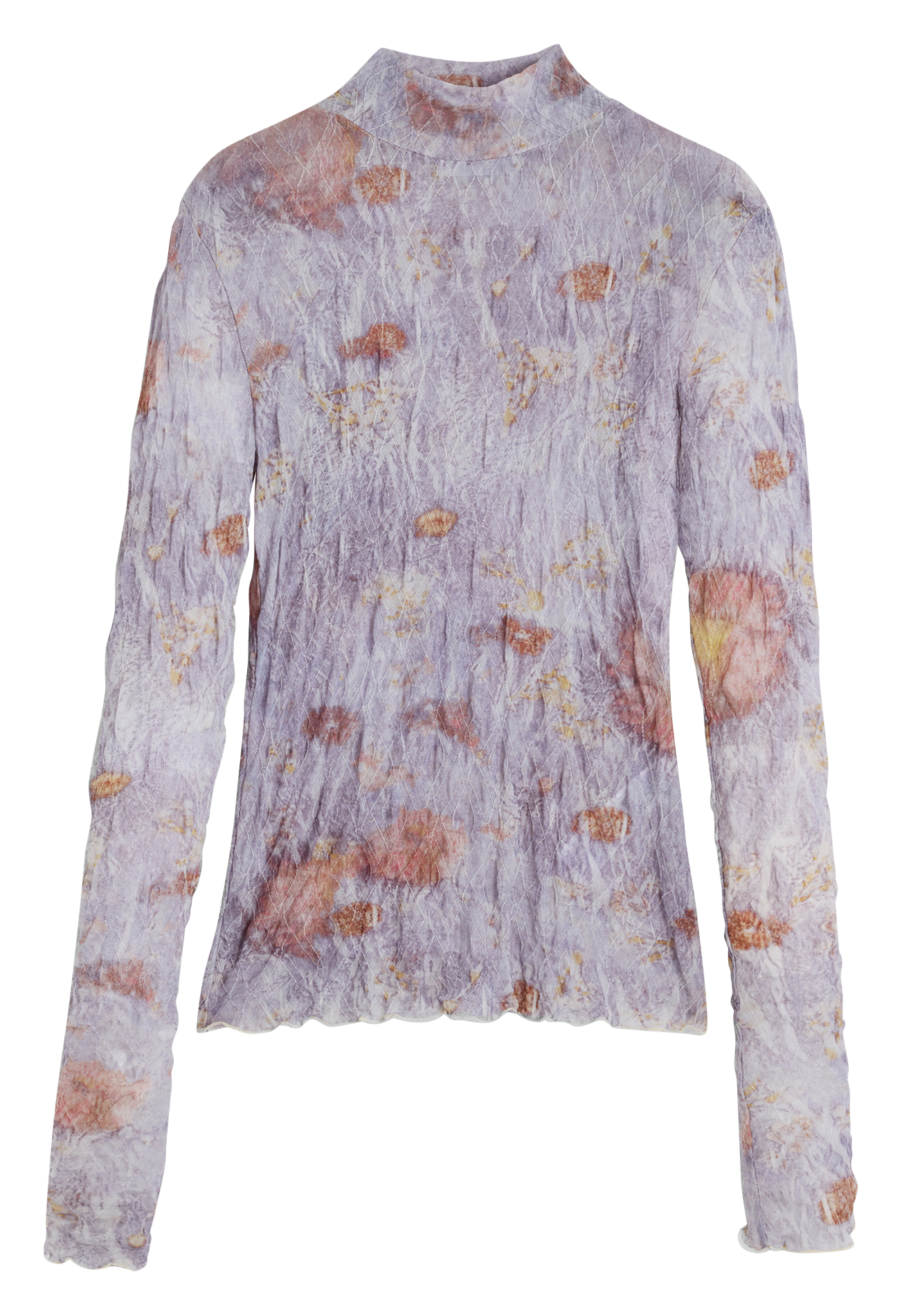 Figurbetontes Top mit Stehkragen und Print DESIGUAL Rot