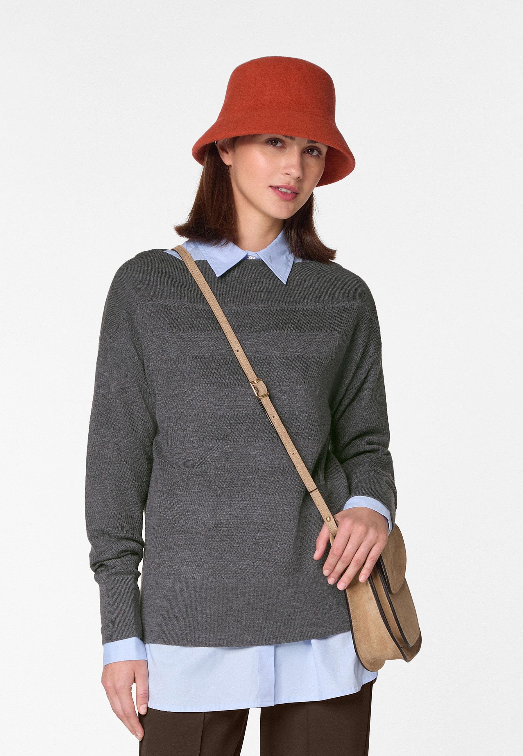 Merino wool boat-neck sweater  RODIER Grey