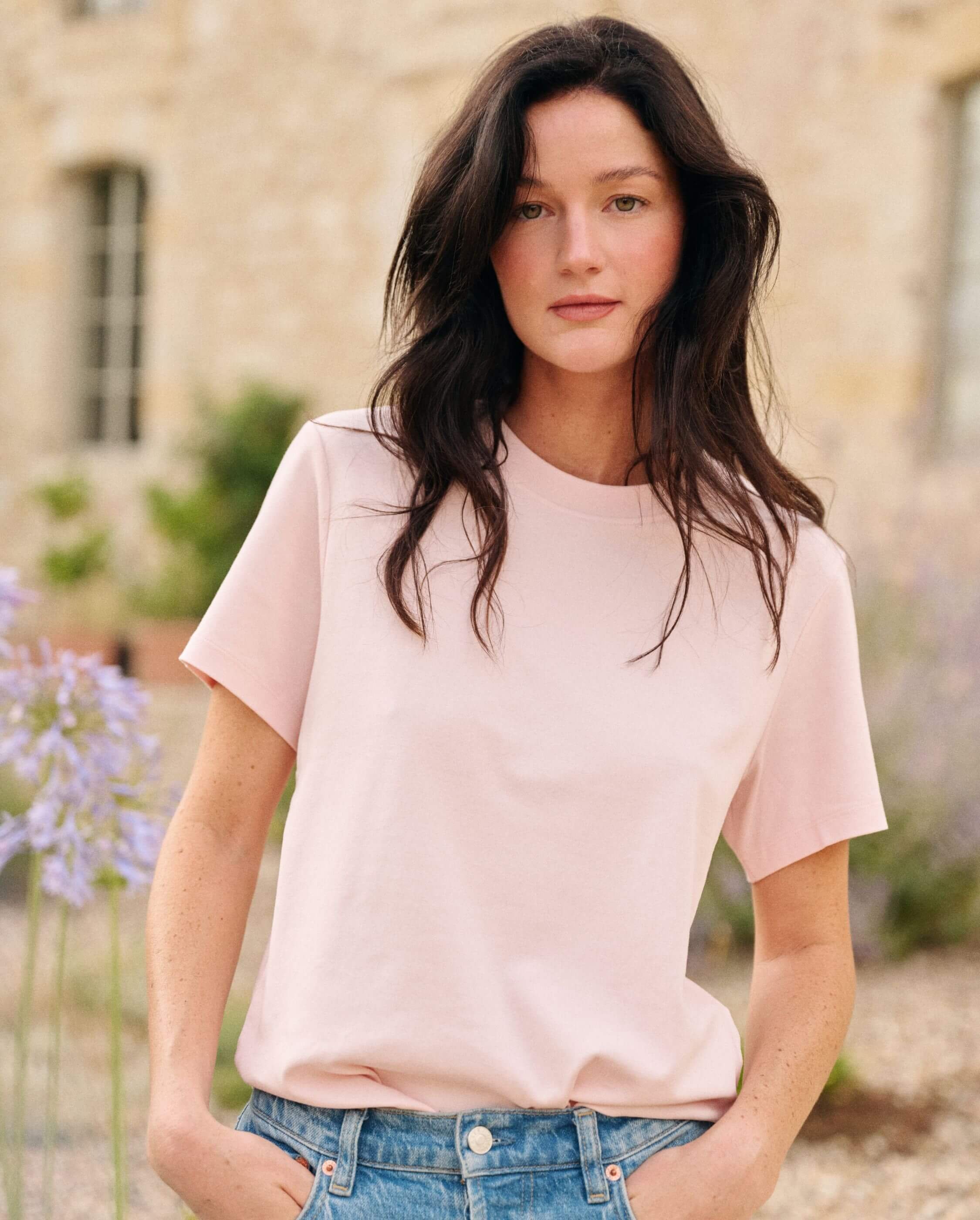 Women's organic cotton T-shirt, pink ANGARDE Pink