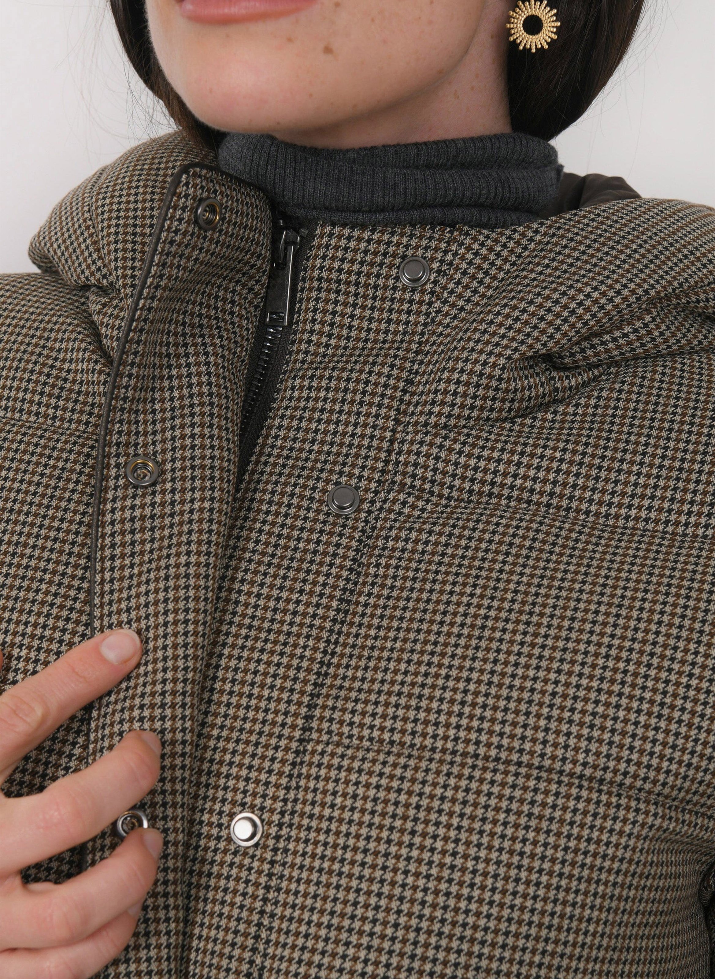 Anorak acolchado con cuello alto KOOKAI Marron