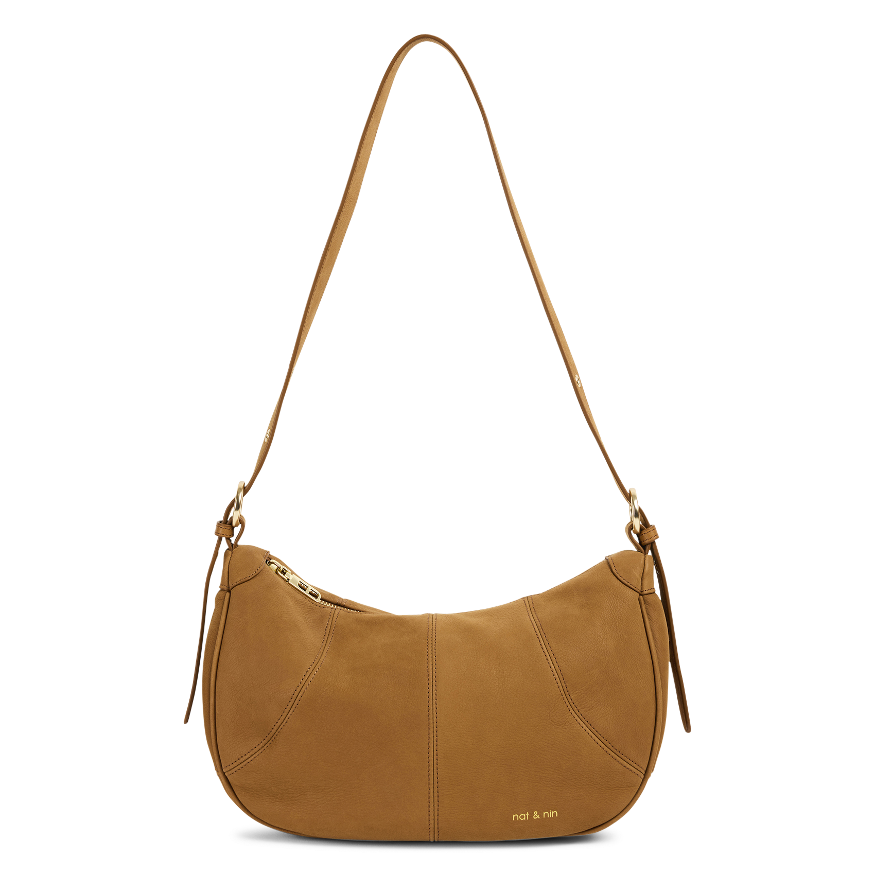 Sac bandoulière en cuir lisse NAT & NIN