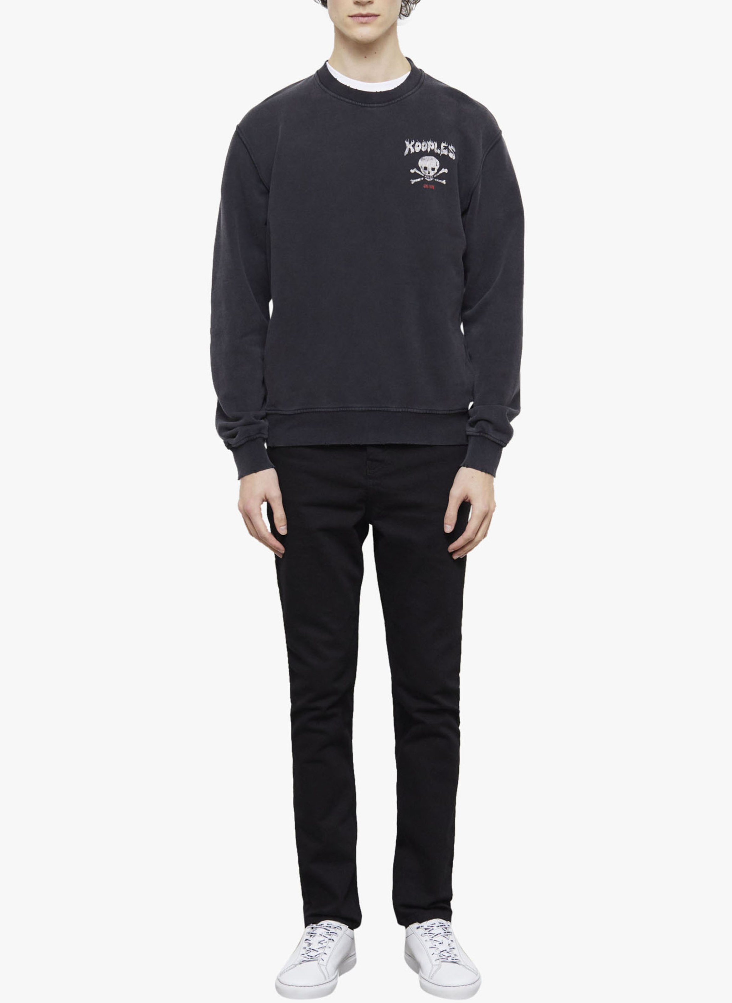 Sweat sérigraphié en coton THE KOOPLES Bleu