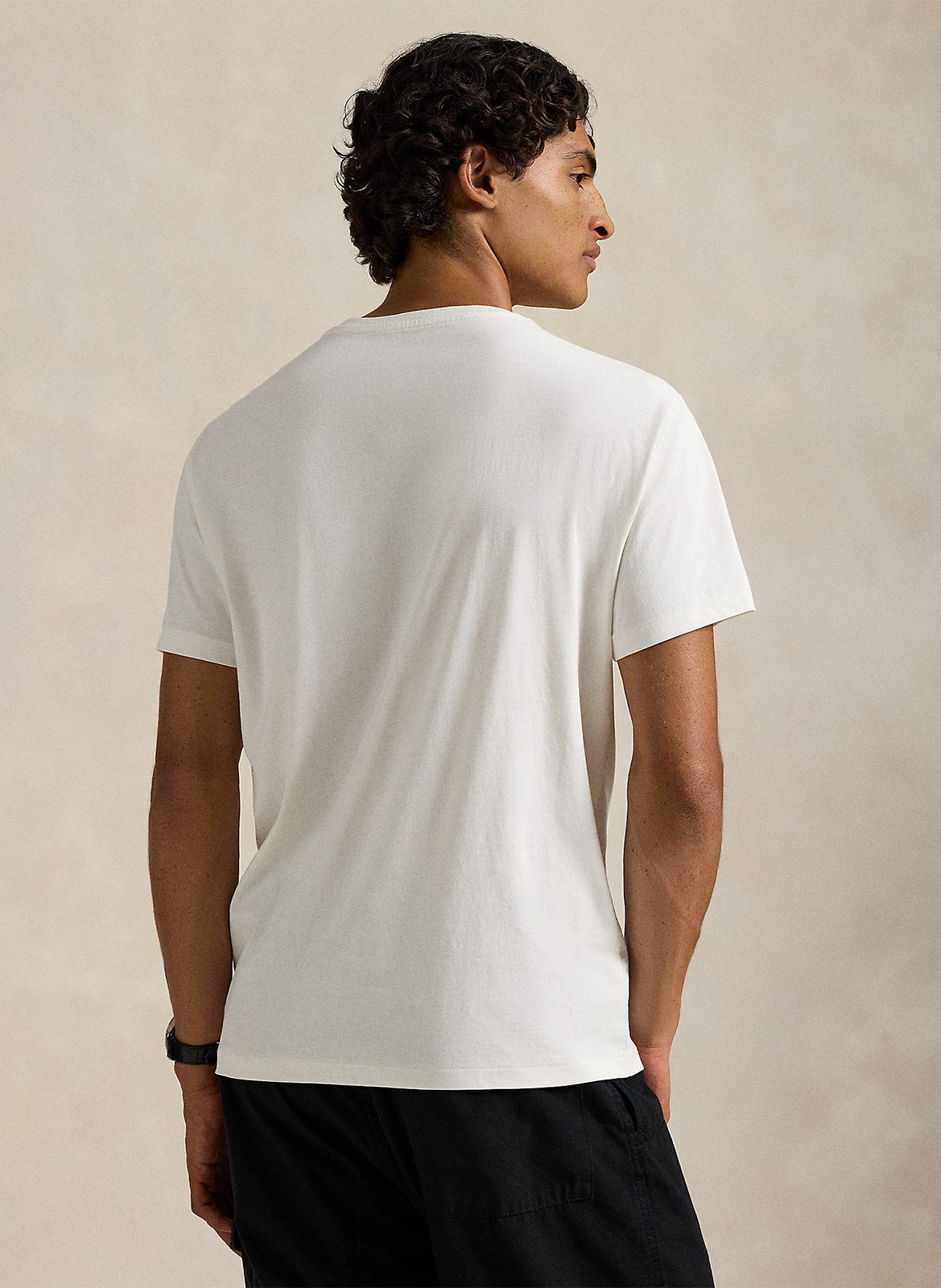 Tee-shirt col rond en coton Blanc