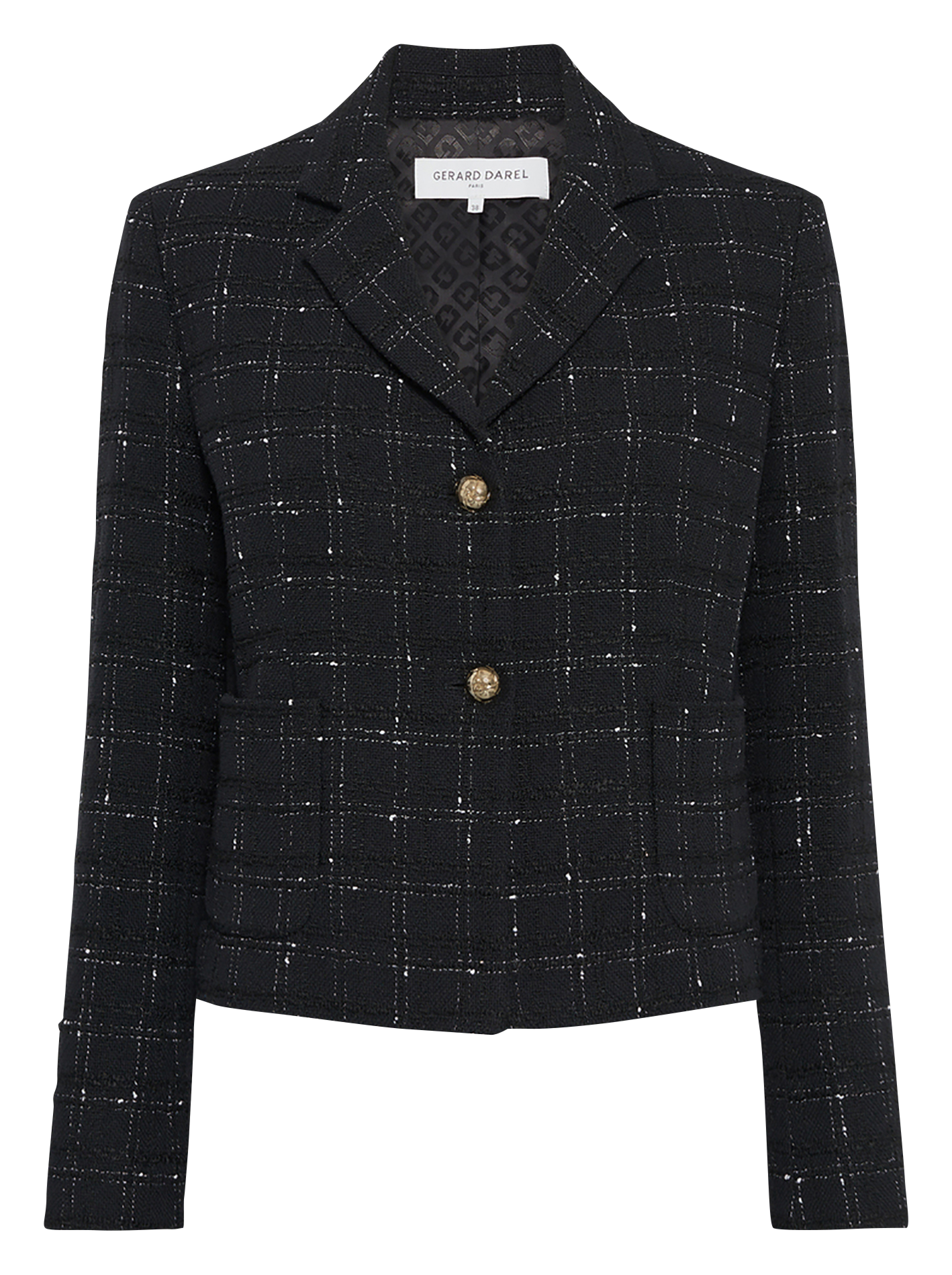 Jasje met getailleerde pasvorm van katoenmix GERARD DAREL Zwart