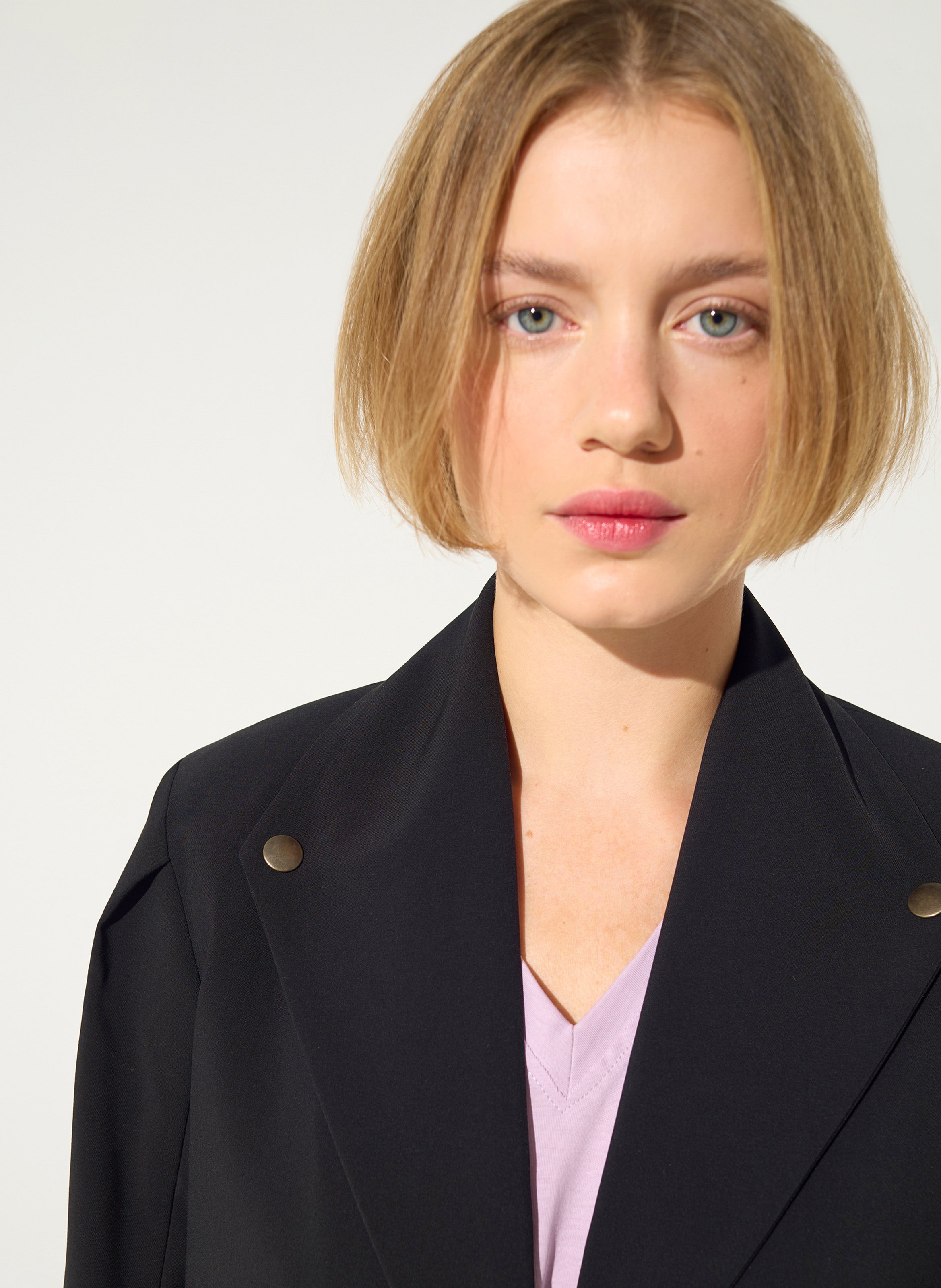 Straight tailored collar jacket COTELAC Black