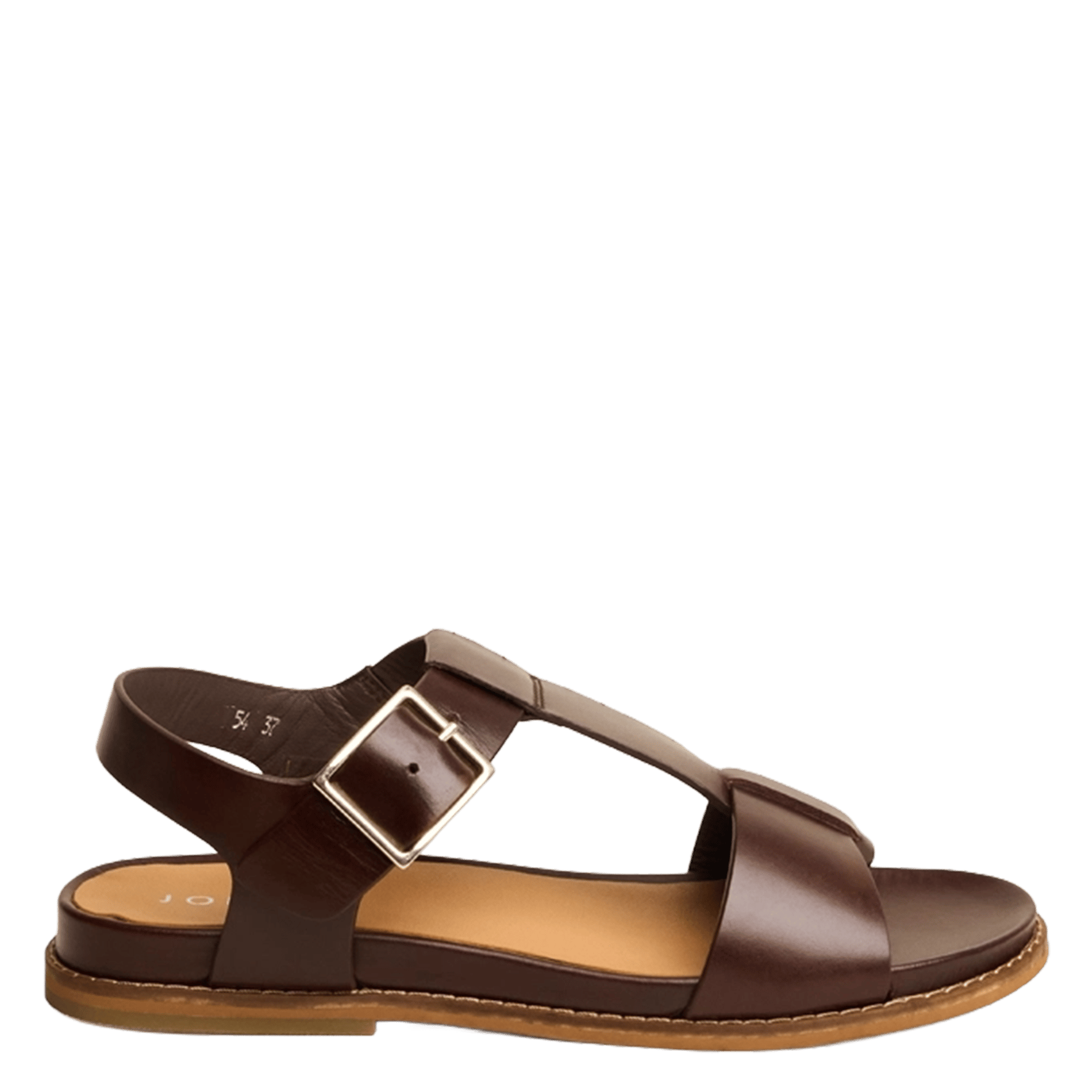 Sandales plate en cuir JONAK Prune