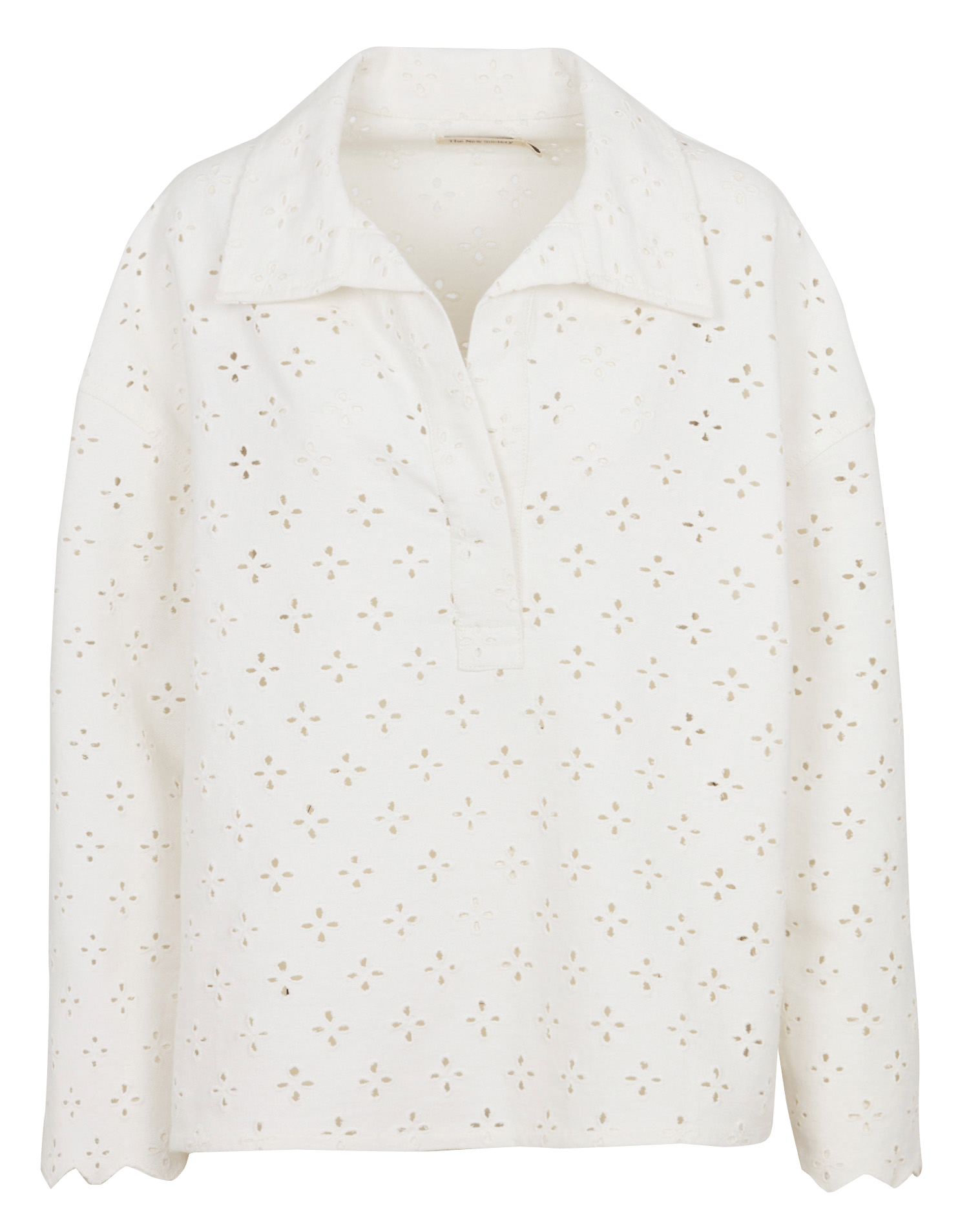 Katoenen blouse met klassieke kraag THE NEW SOCIETY Wit