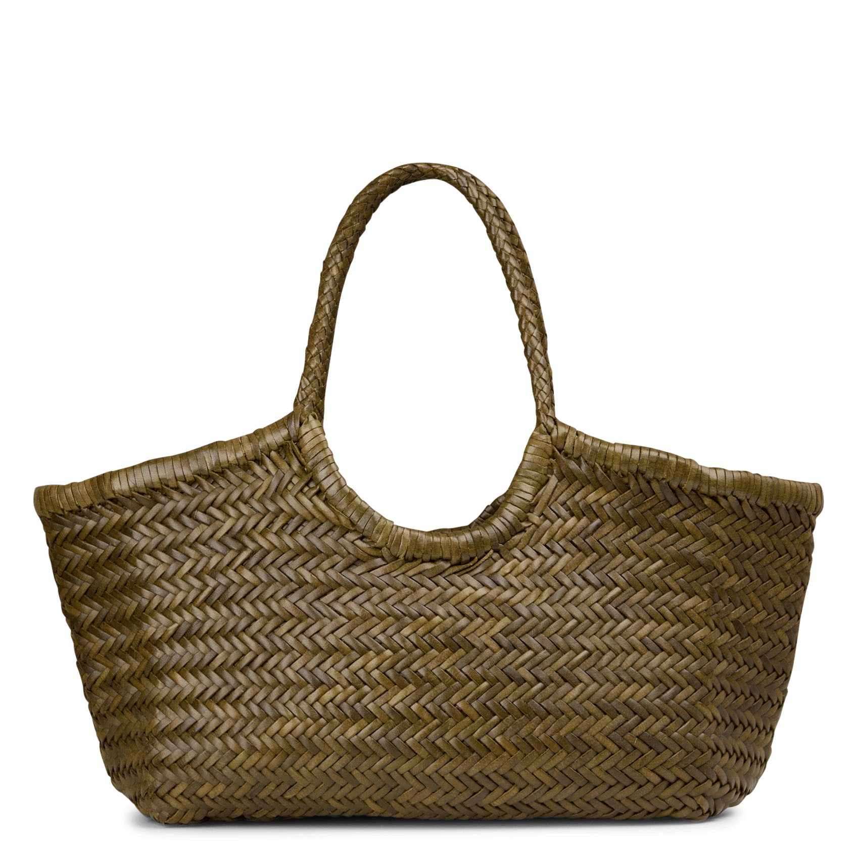 Panier tissé en cuir DRAGON DIFFUSION