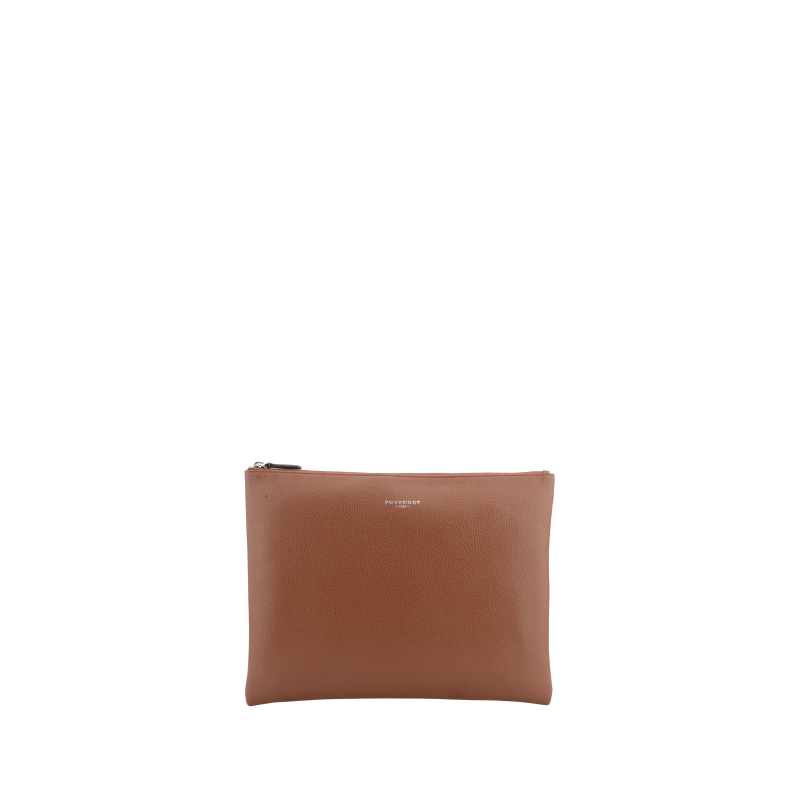 Calfskin leather shoulder bag POURCHET