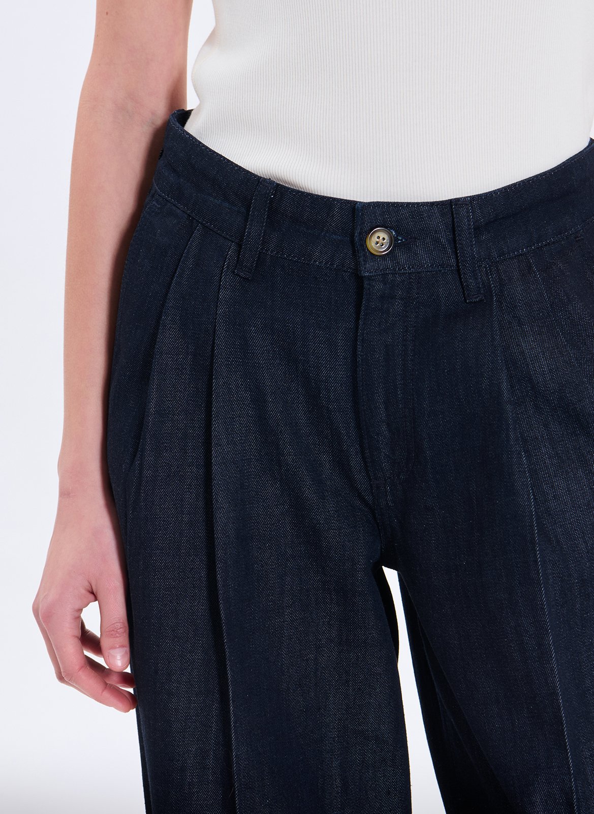 Weite High Waist Jeans ZAPA Schwarz