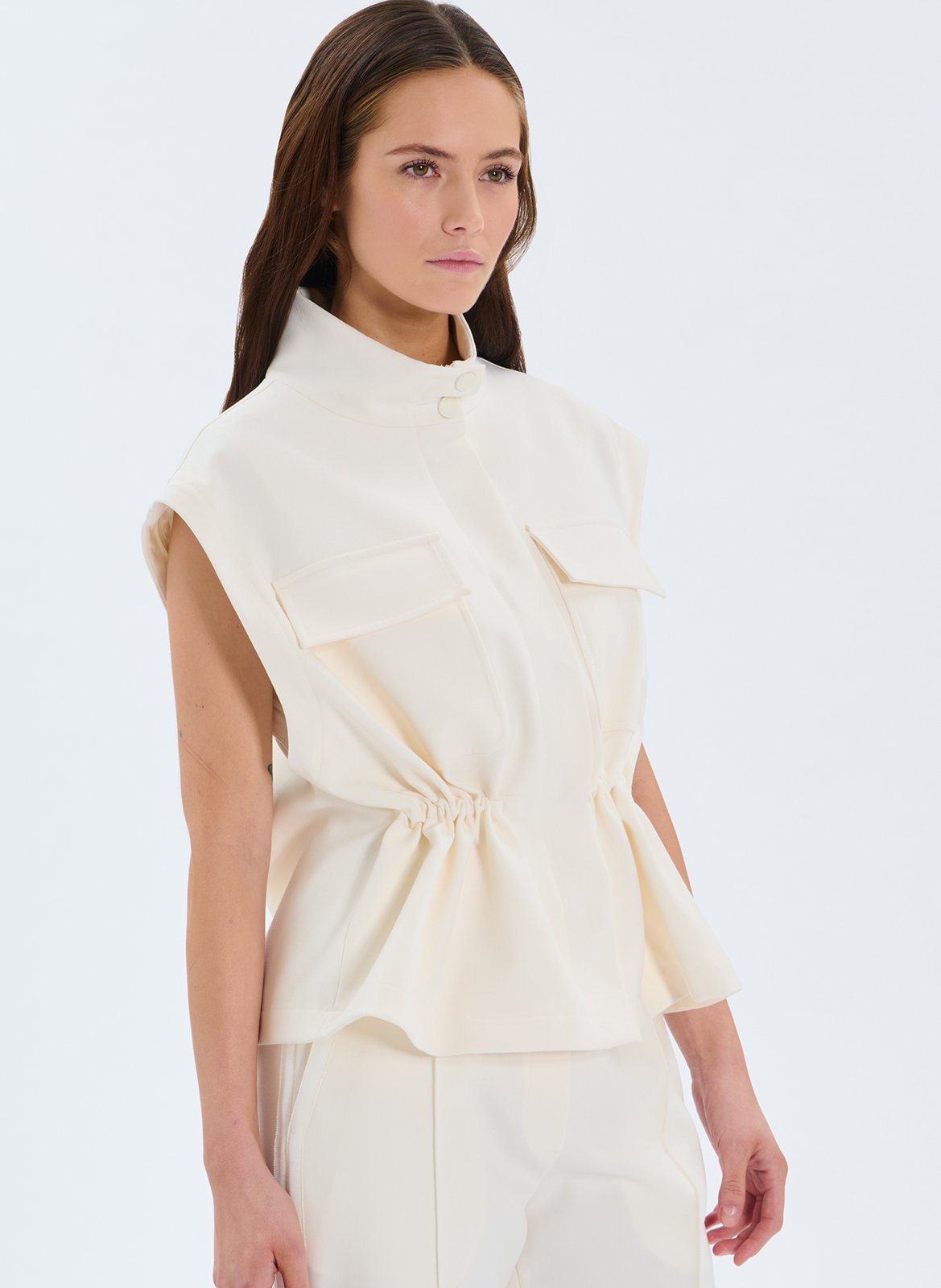 Veste col montant  ZAPA Blanc