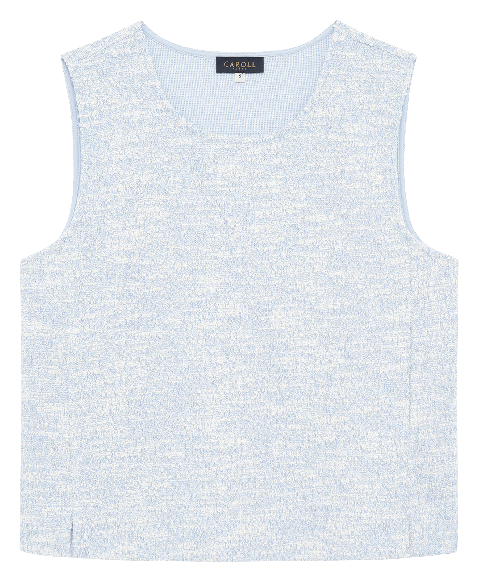 Top con cuello redondo CAROLL Azul